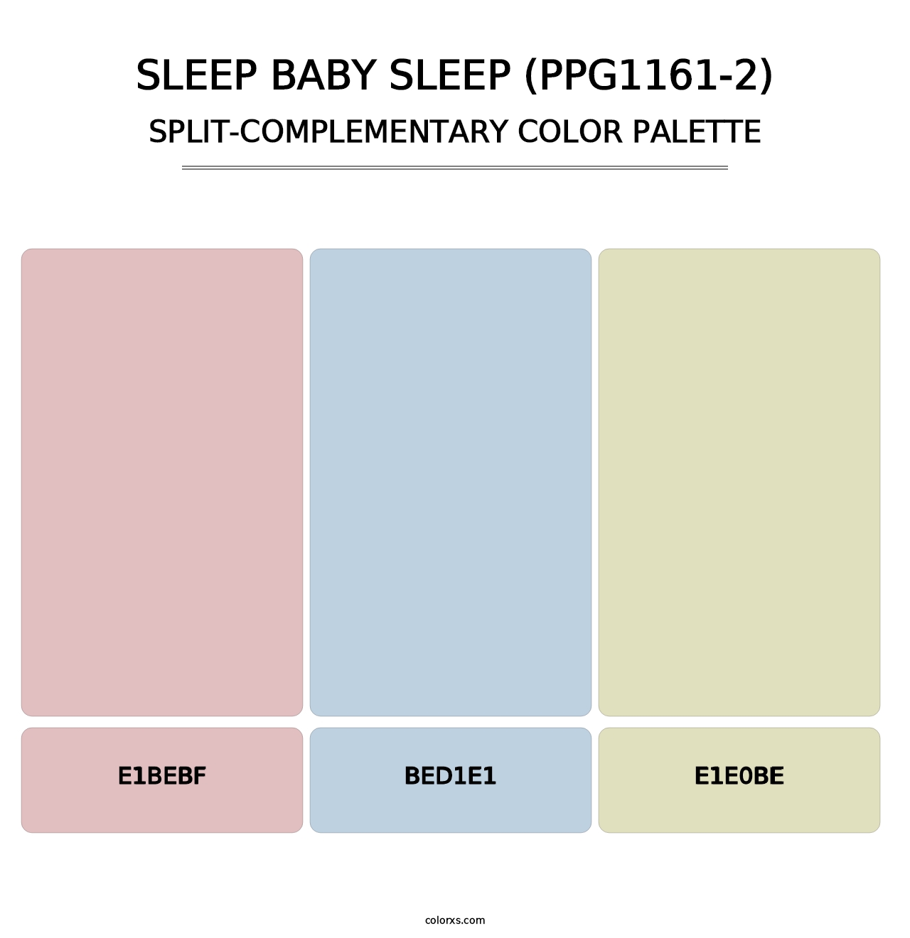 Sleep Baby Sleep (PPG1161-2) - Split-Complementary Color Palette