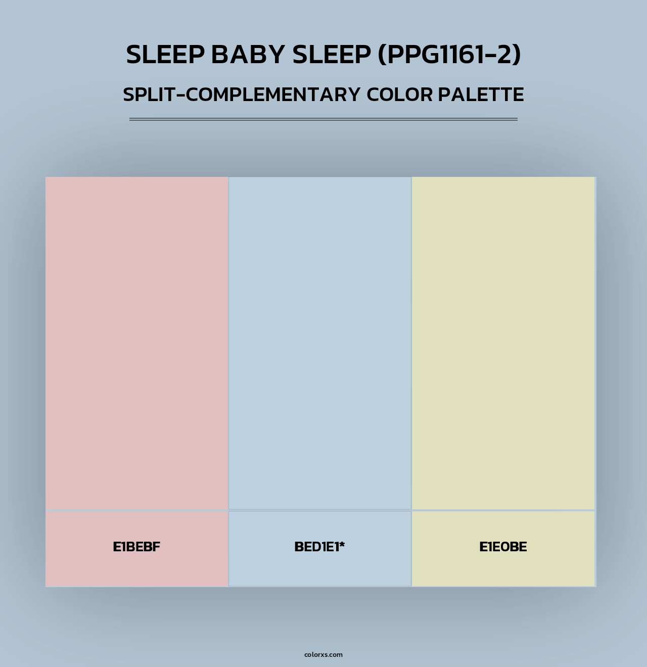 Sleep Baby Sleep (PPG1161-2) - Split-Complementary Color Palette