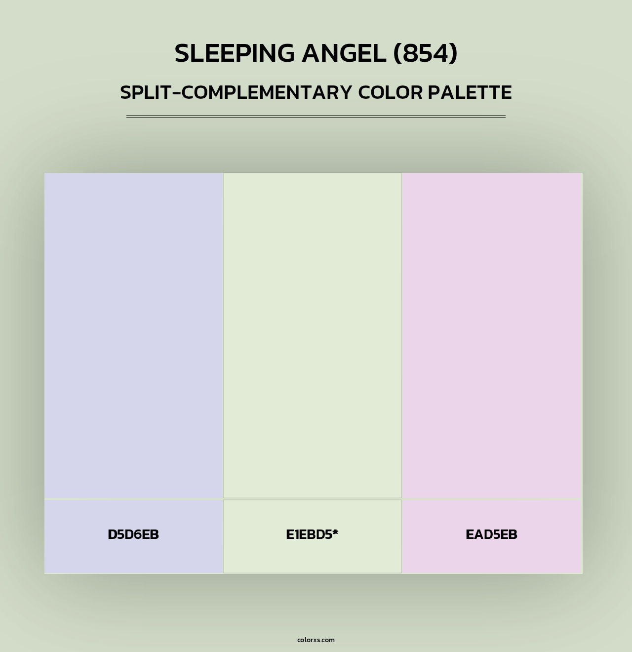 Sleeping Angel (854) - Split-Complementary Color Palette