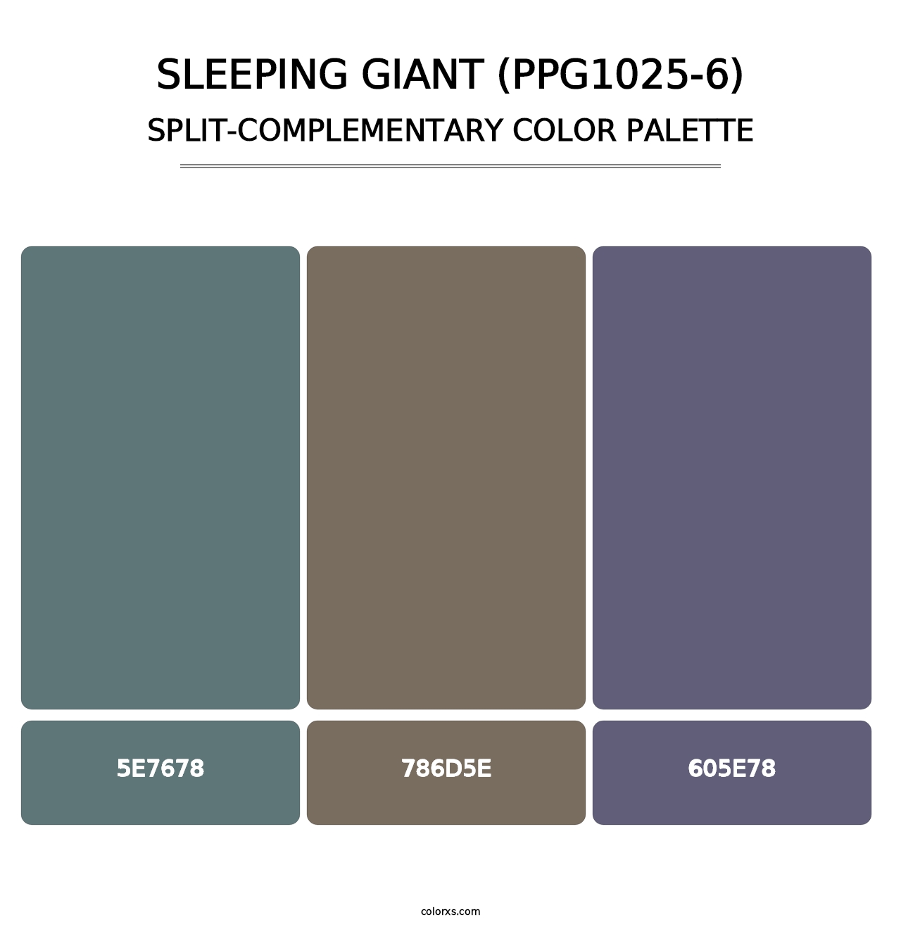 Sleeping Giant (PPG1025-6) - Split-Complementary Color Palette