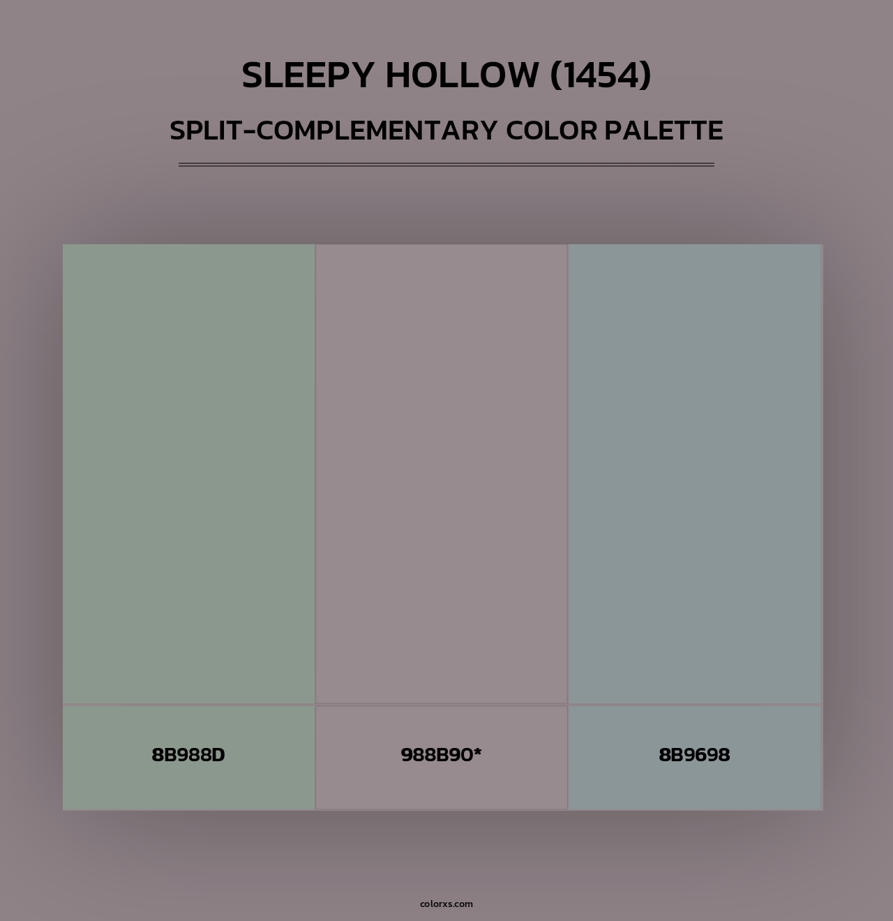 Sleepy Hollow (1454) - Split-Complementary Color Palette