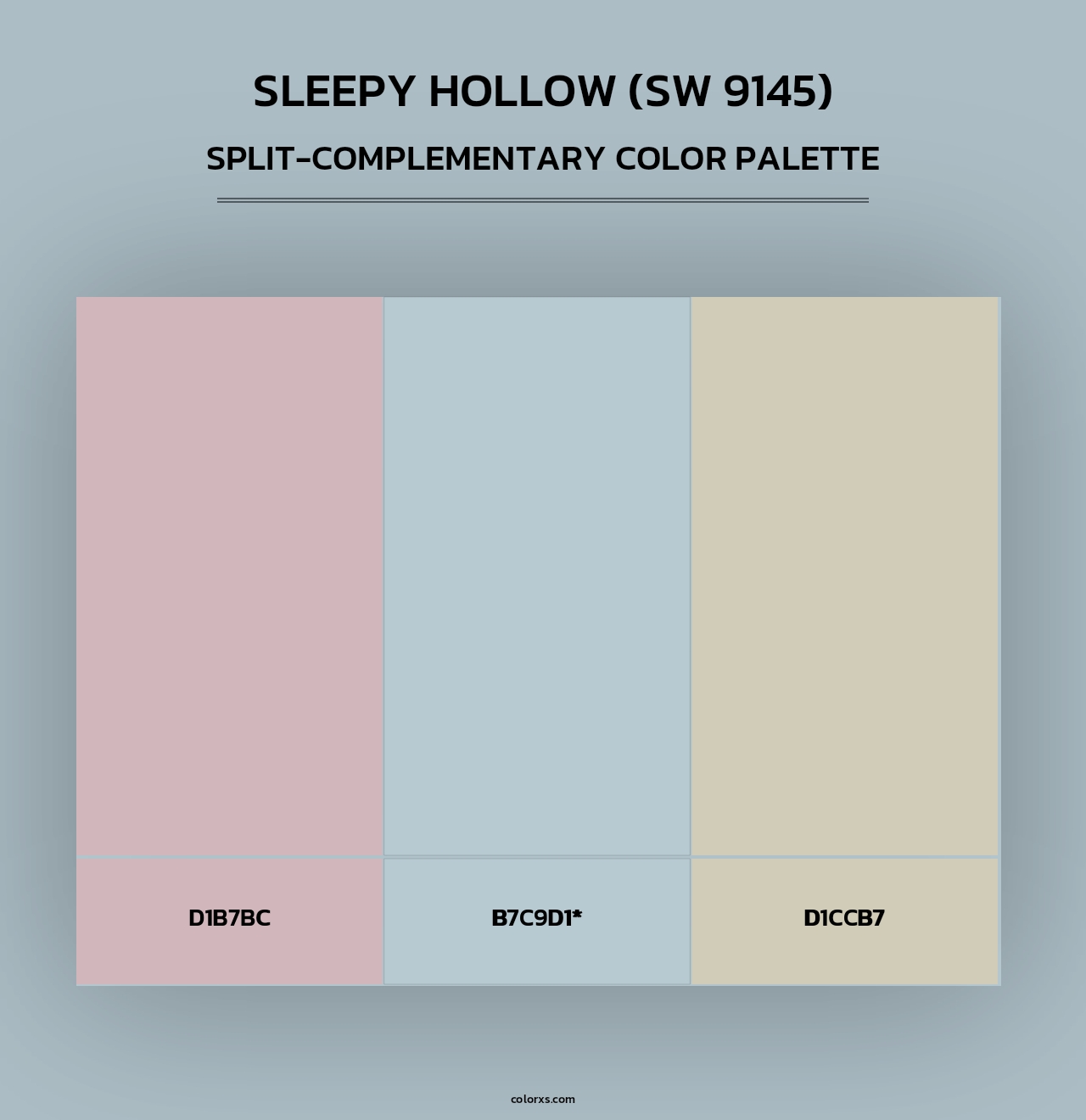 Sleepy Hollow (SW 9145) - Split-Complementary Color Palette