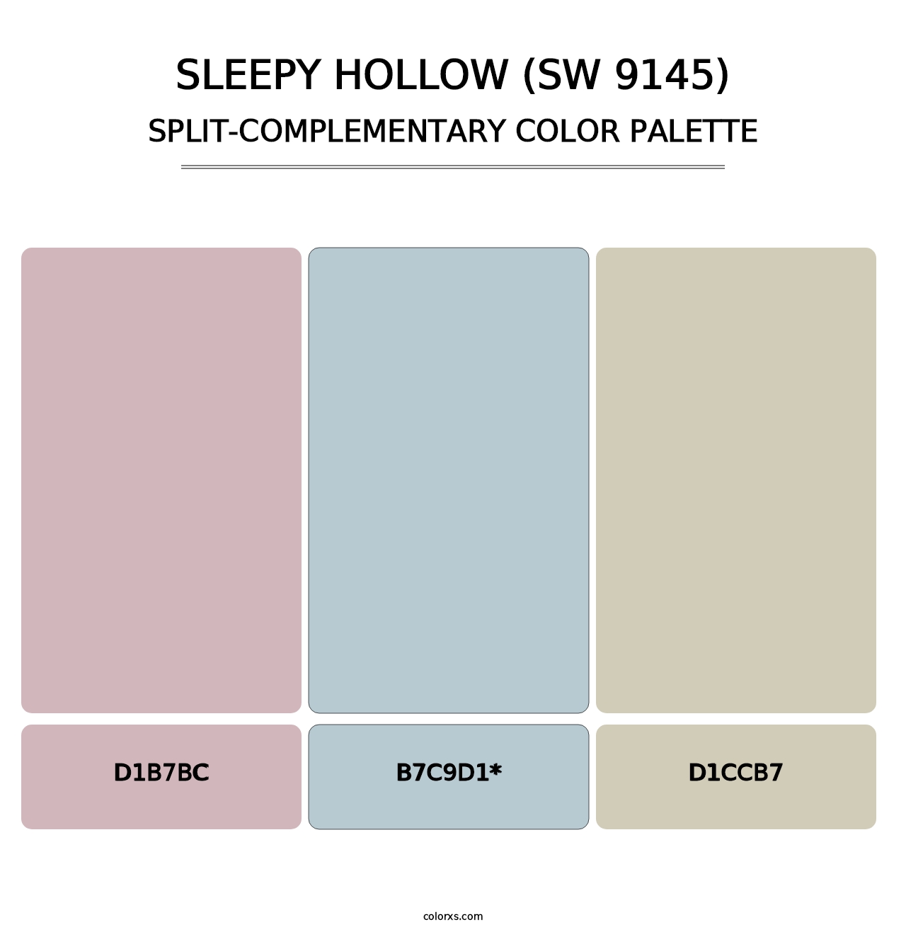 Sleepy Hollow (SW 9145) - Split-Complementary Color Palette