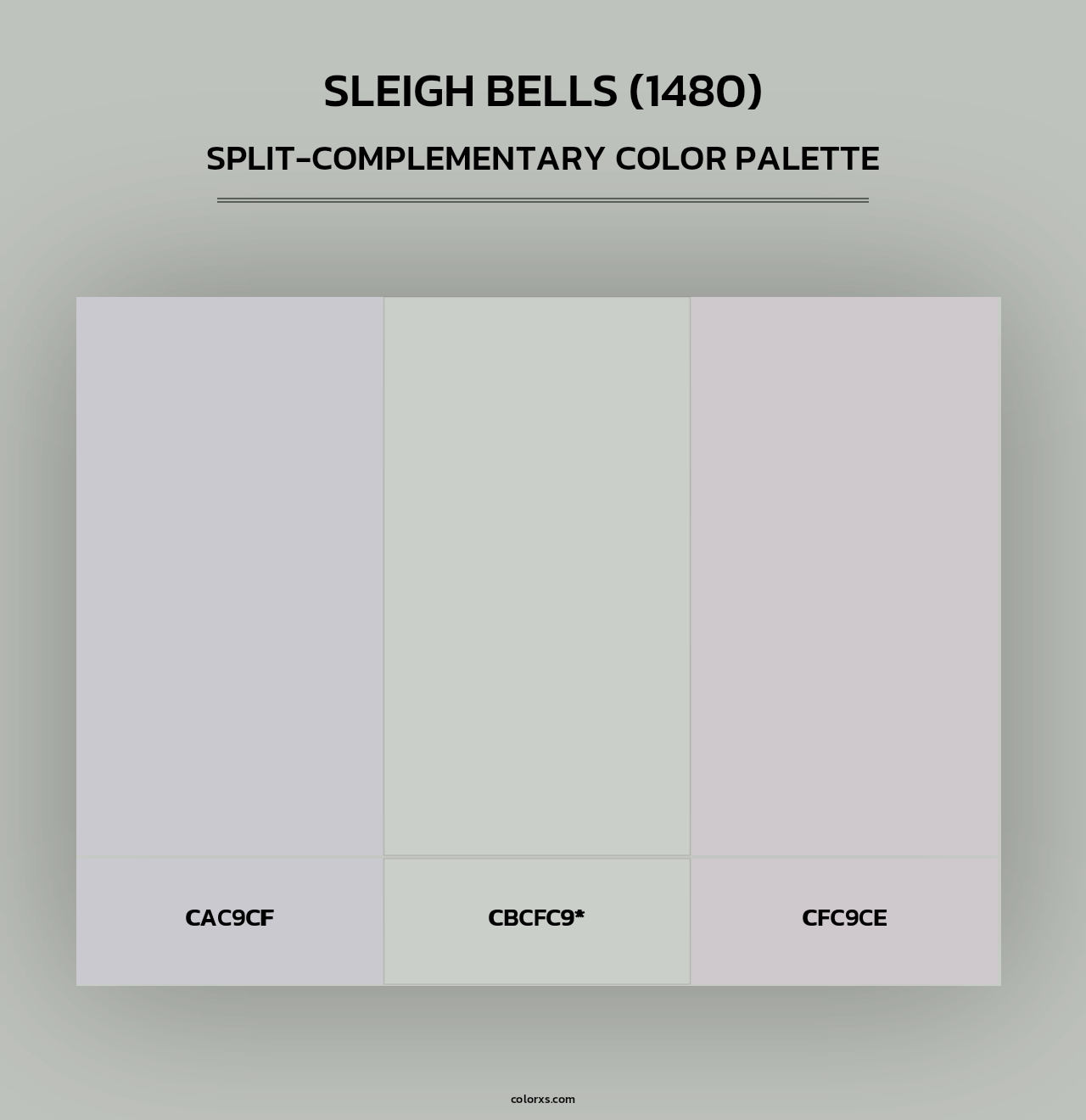 Sleigh Bells (1480) - Split-Complementary Color Palette