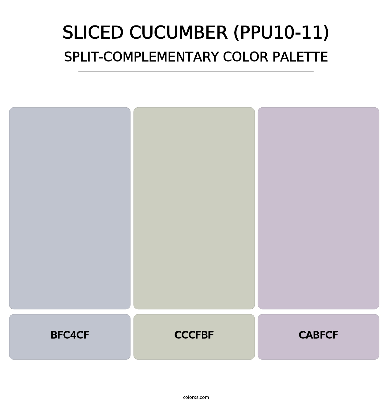 Sliced Cucumber (PPU10-11) - Split-Complementary Color Palette