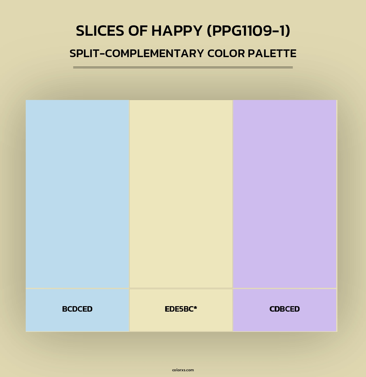 Slices Of Happy (PPG1109-1) - Split-Complementary Color Palette