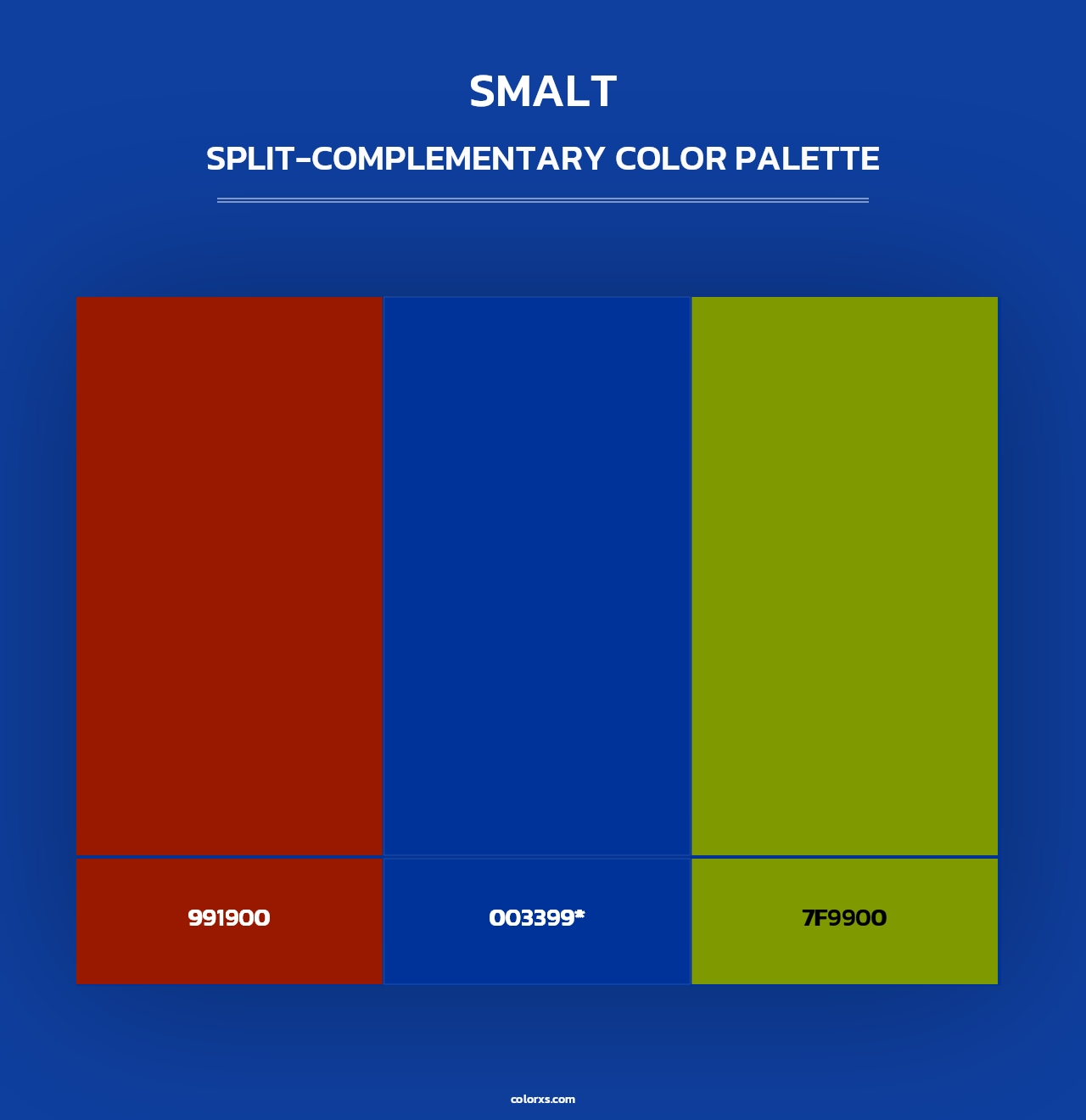 Smalt - Split-Complementary Color Palette