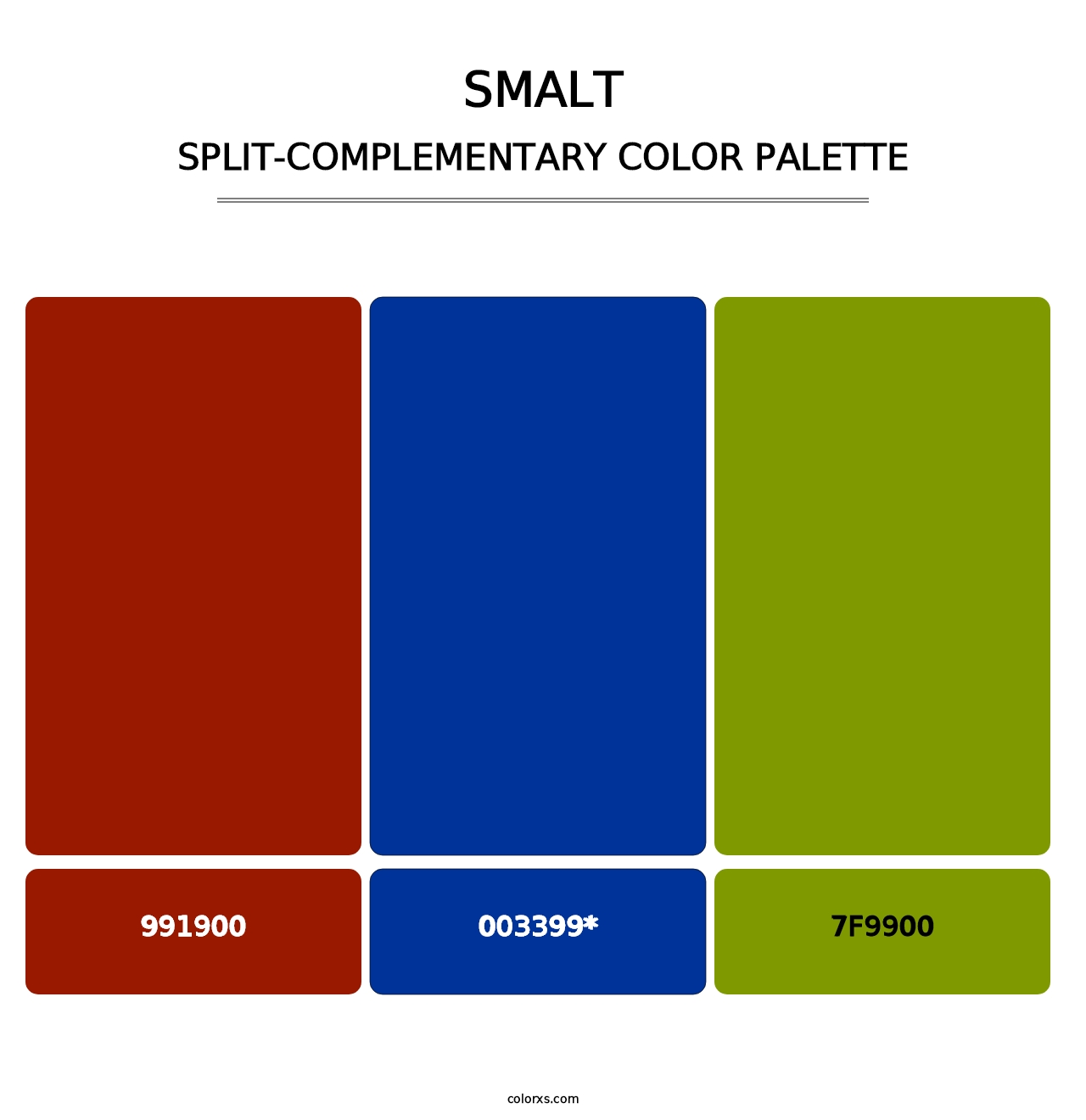 Smalt - Split-Complementary Color Palette