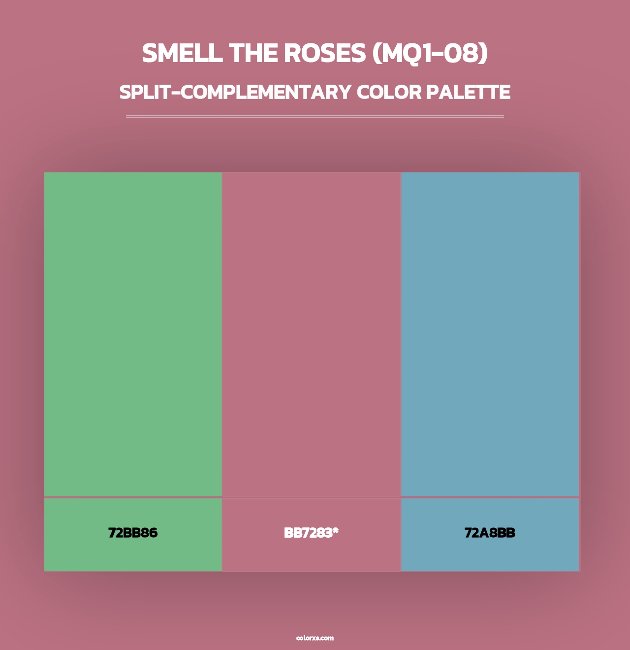 Smell The Roses (MQ1-08) - Split-Complementary Color Palette