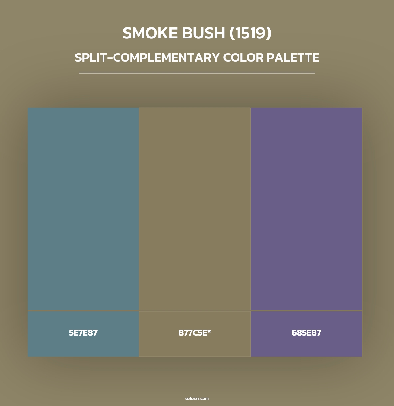 Smoke Bush (1519) - Split-Complementary Color Palette