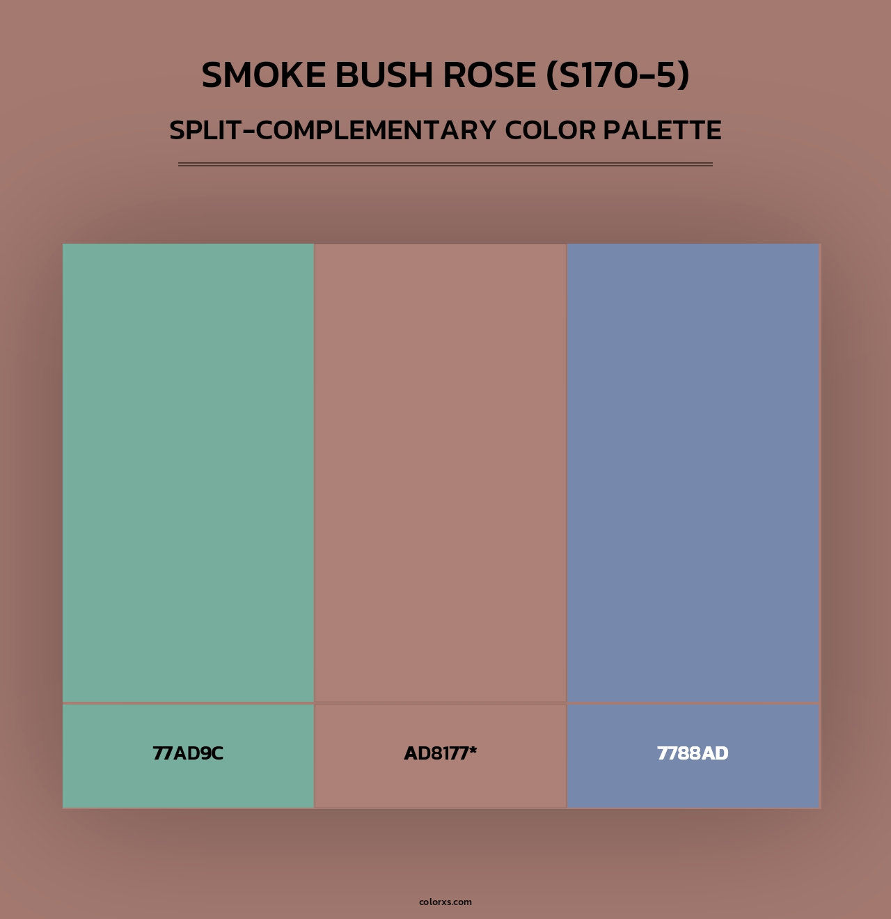 Smoke Bush Rose (S170-5) - Split-Complementary Color Palette