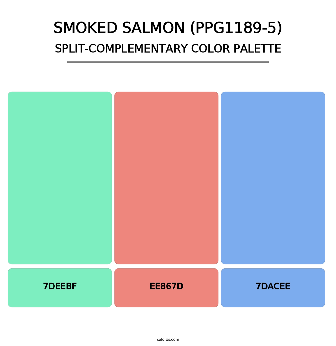Smoked Salmon (PPG1189-5) - Split-Complementary Color Palette