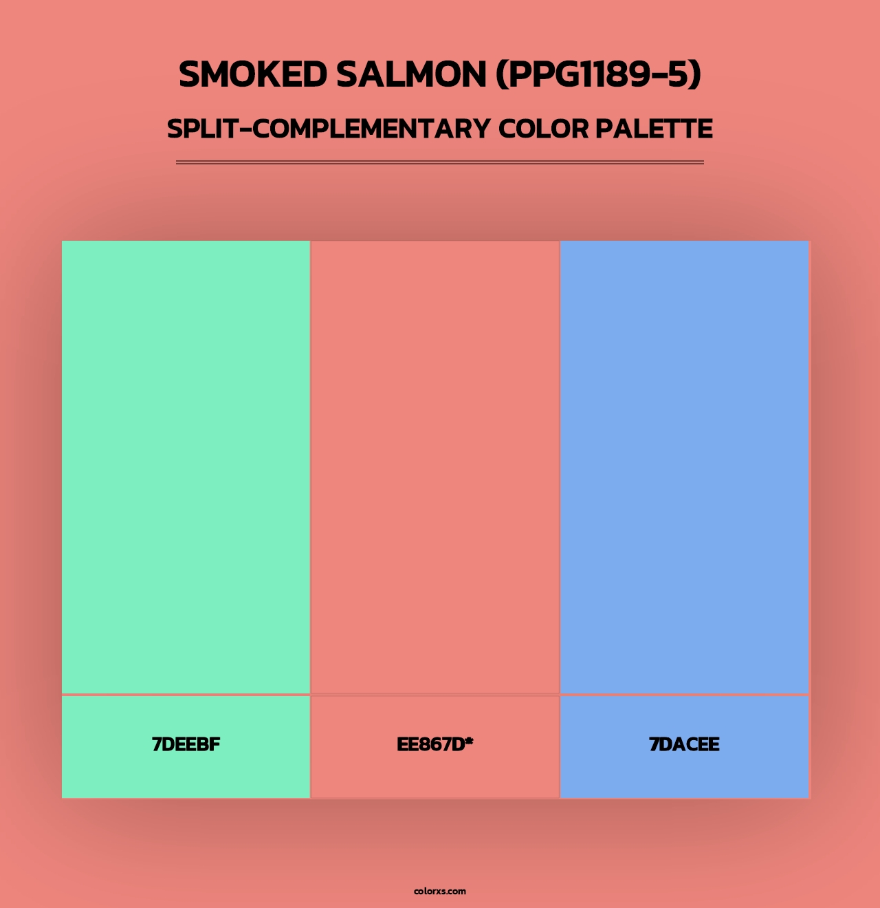 Smoked Salmon (PPG1189-5) - Split-Complementary Color Palette