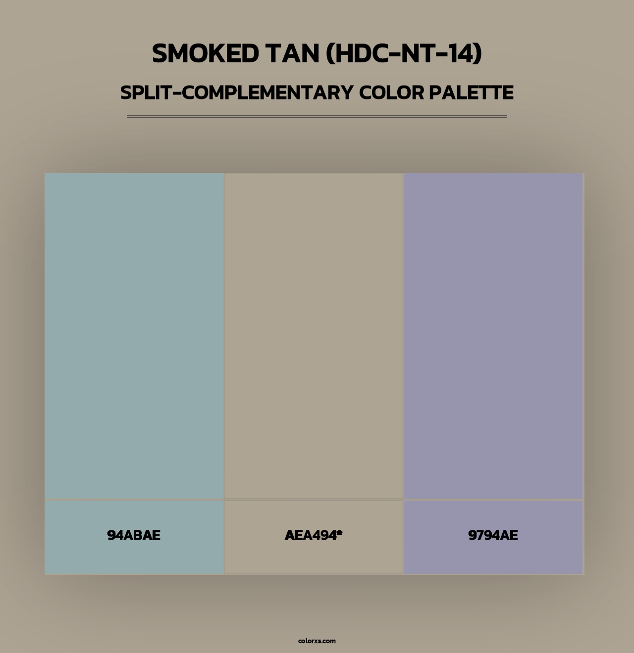 Smoked Tan (HDC-NT-14) - Split-Complementary Color Palette