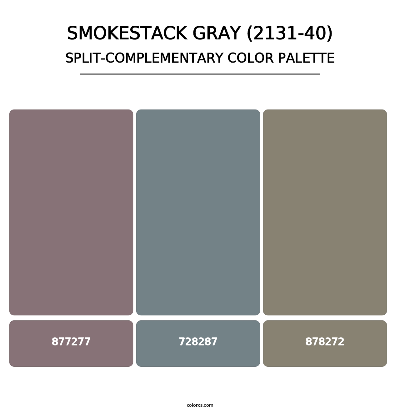 Smokestack Gray (2131-40) - Split-Complementary Color Palette