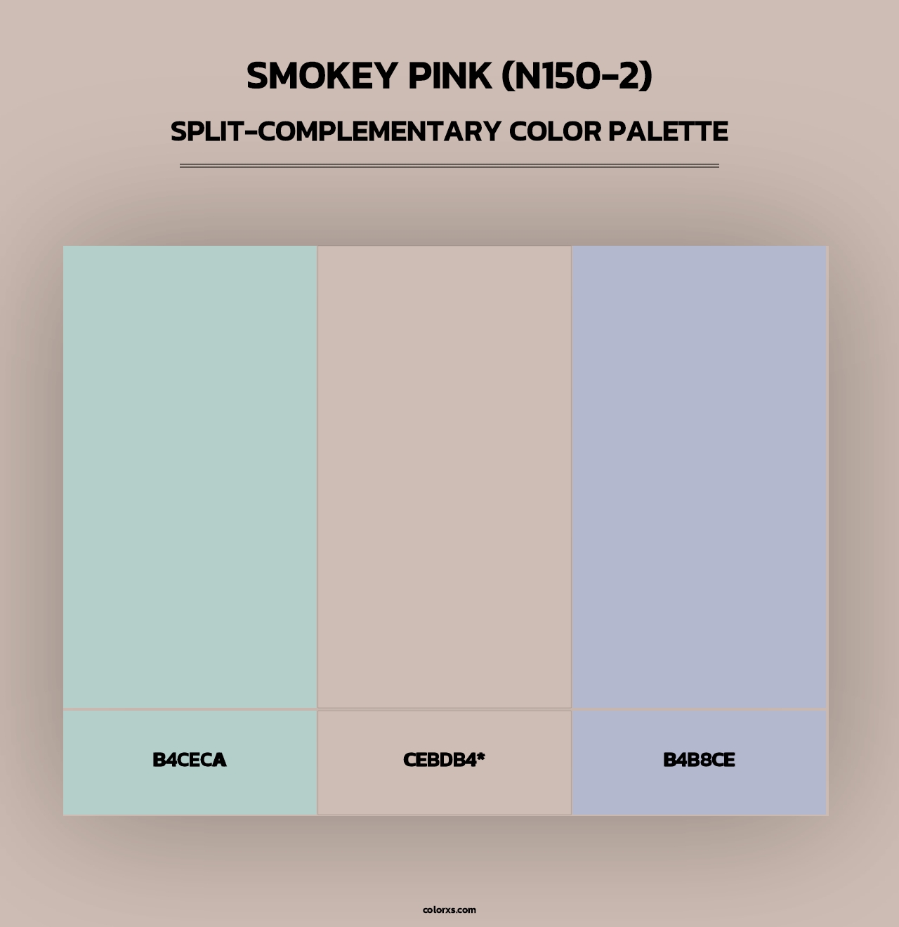 Smokey Pink (N150-2) - Split-Complementary Color Palette