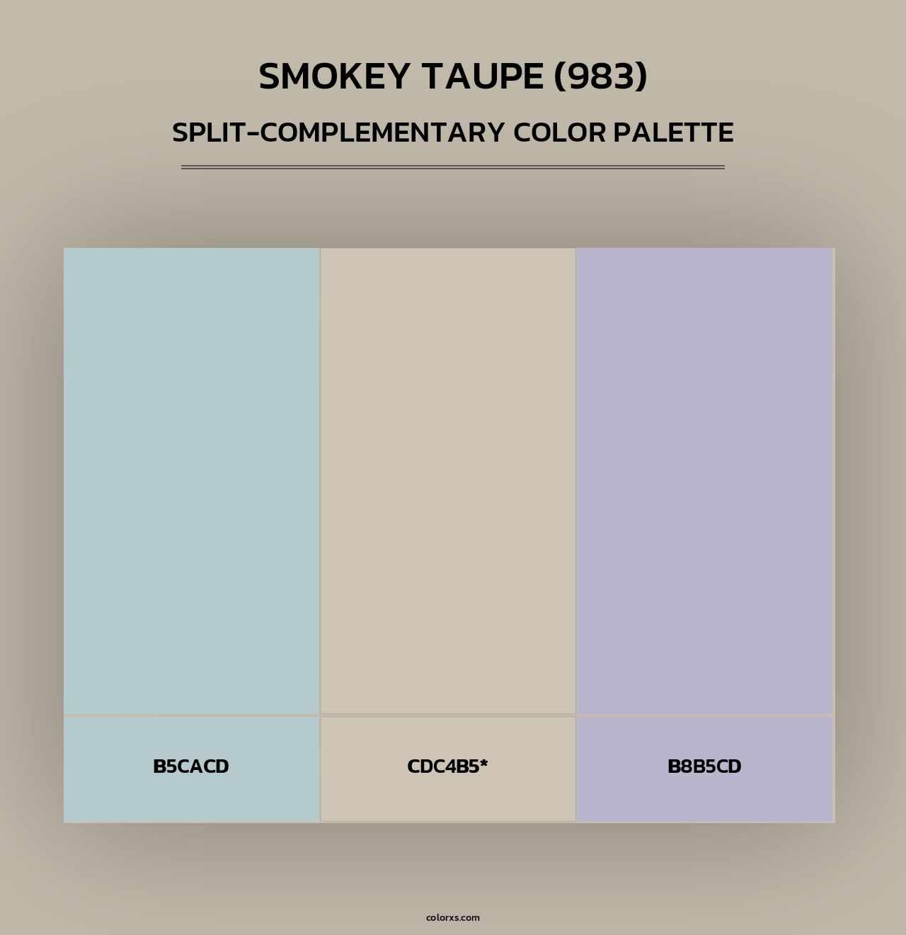 Smokey Taupe (983) - Split-Complementary Color Palette