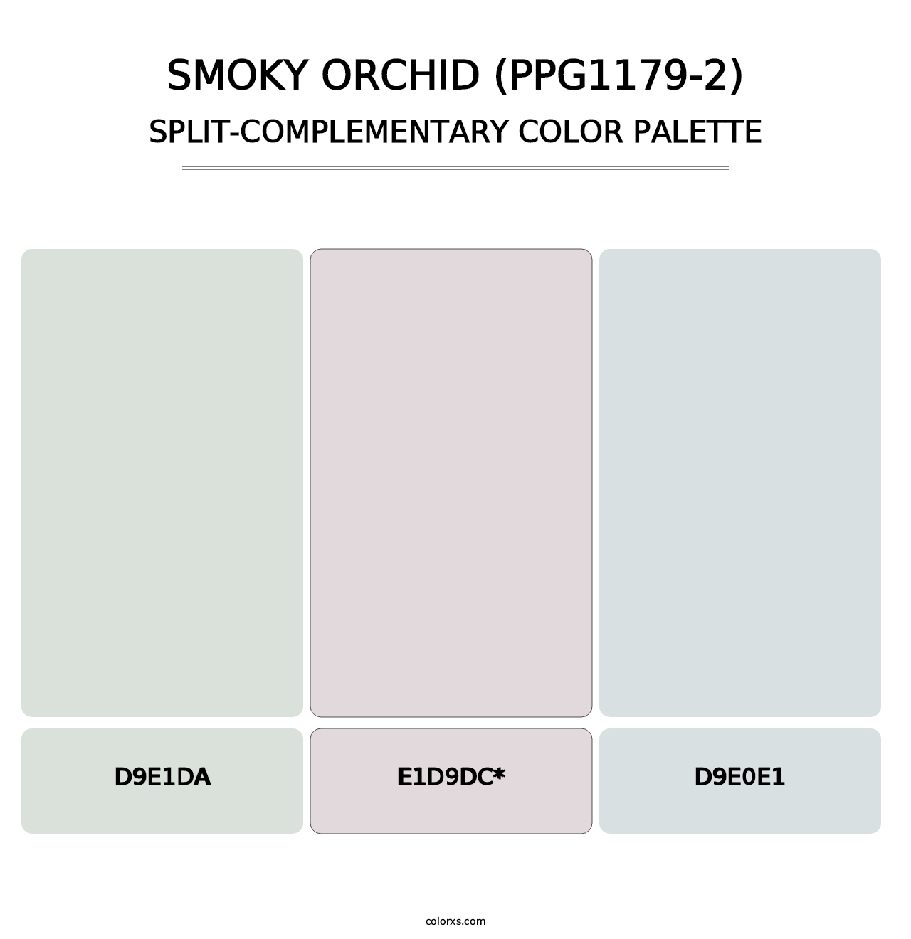 Smoky Orchid (PPG1179-2) - Split-Complementary Color Palette