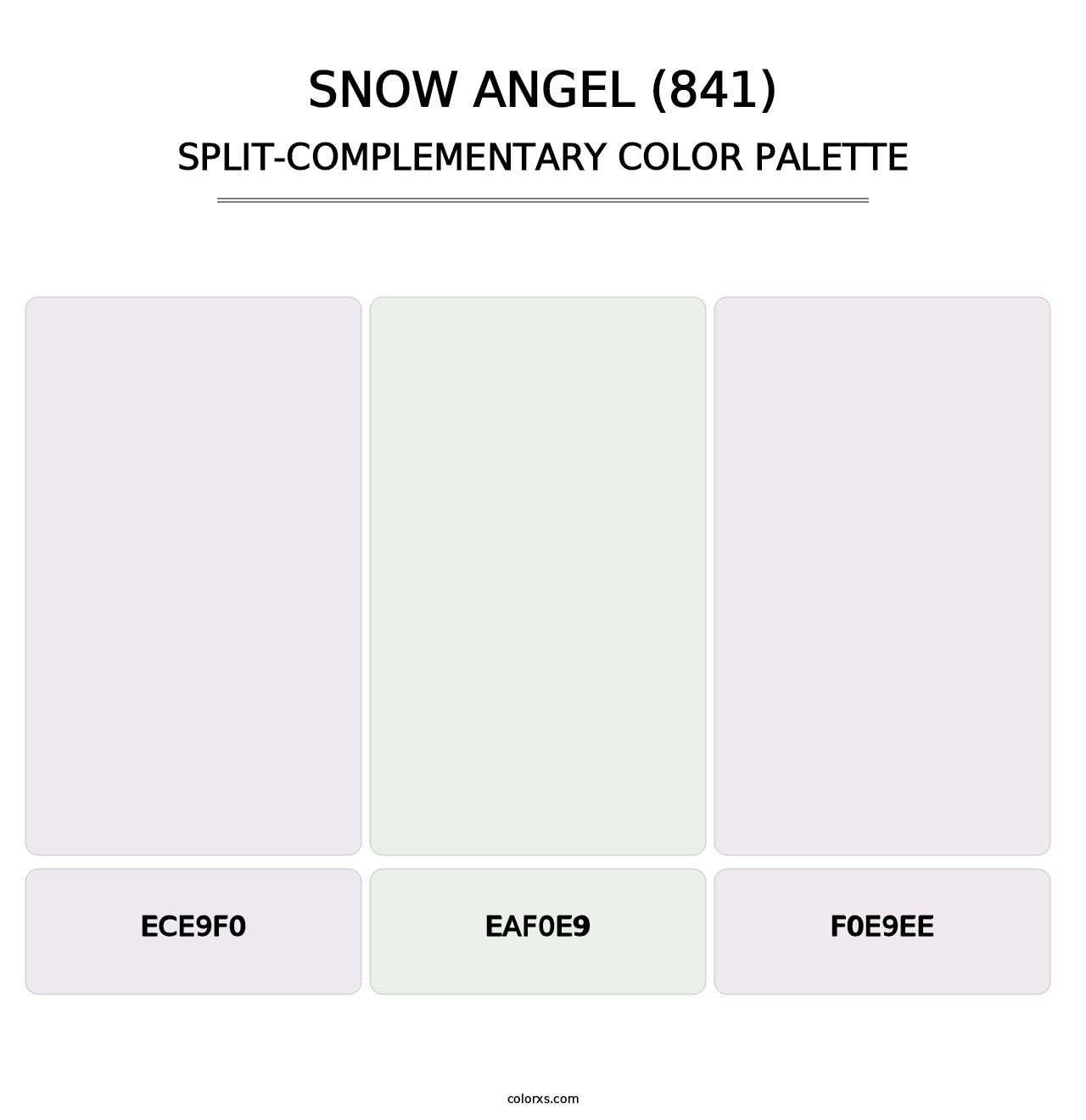 Snow Angel (841) - Split-Complementary Color Palette