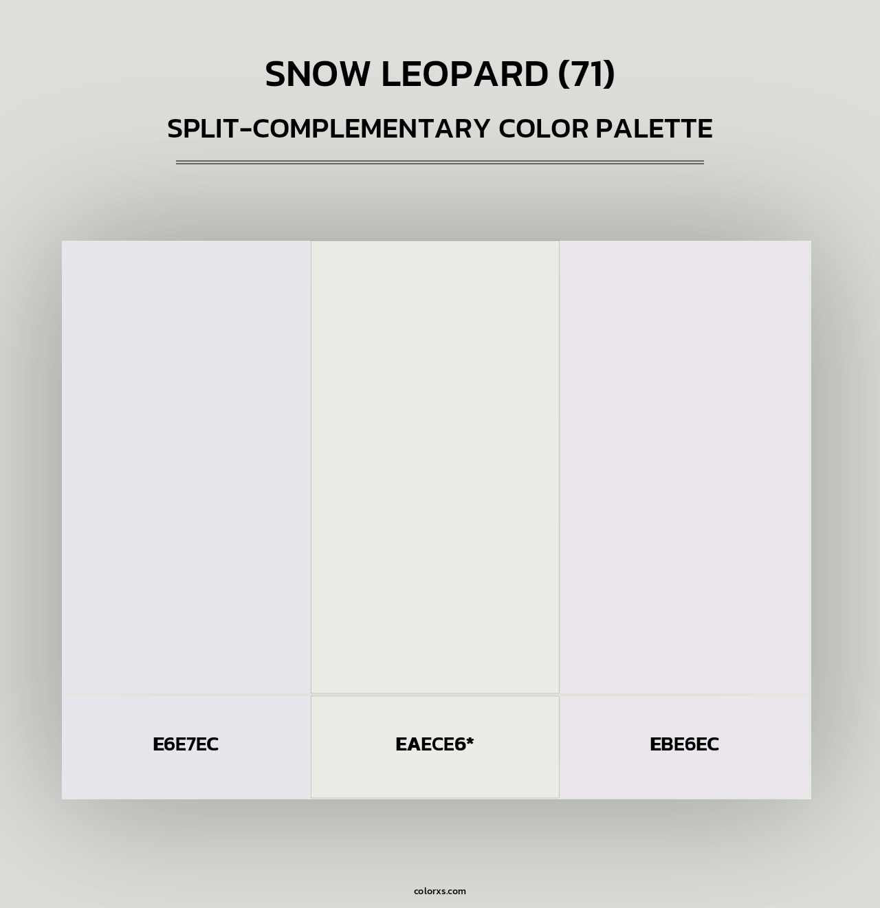 Snow Leopard (71) - Split-Complementary Color Palette