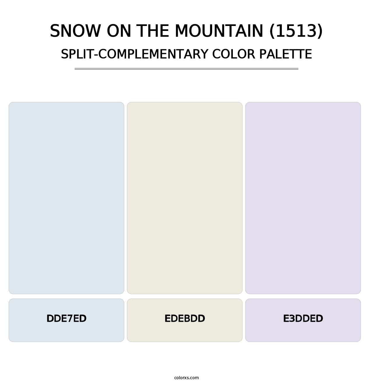 Snow on the Mountain (1513) - Split-Complementary Color Palette