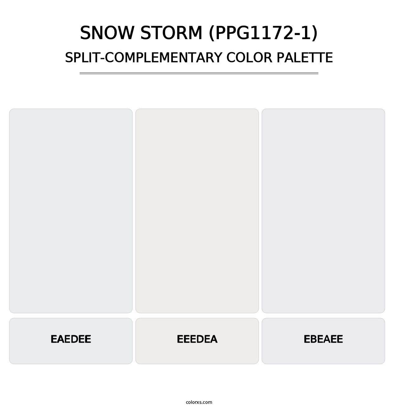 Snow Storm (PPG1172-1) - Split-Complementary Color Palette