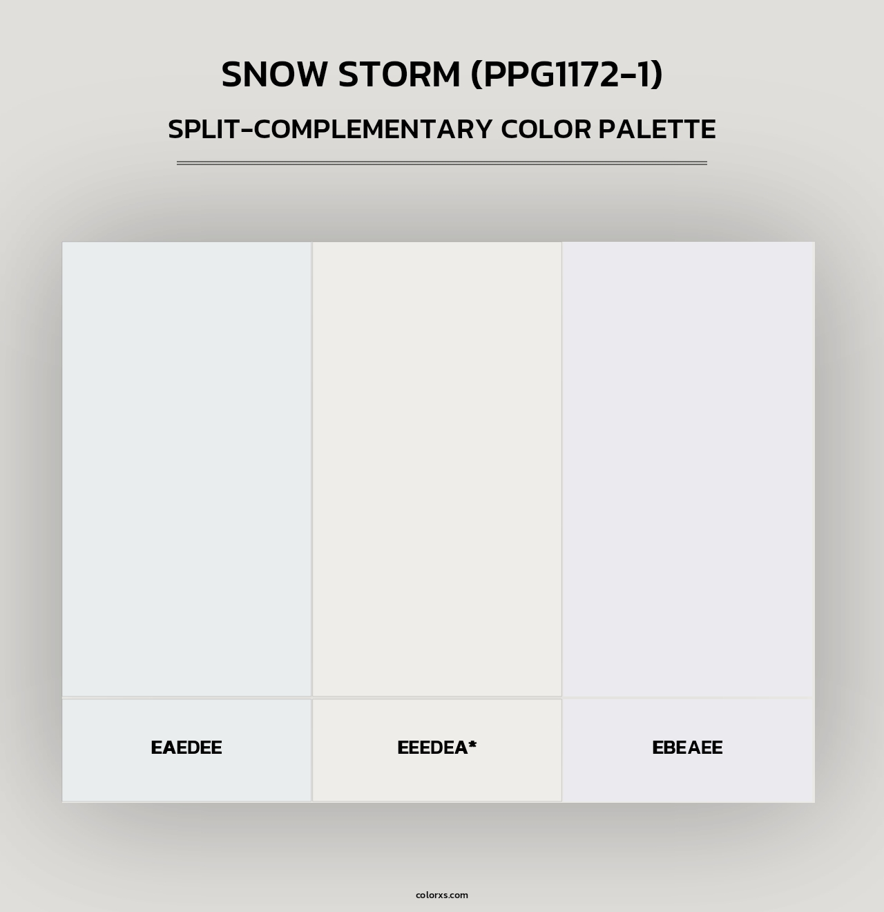 Snow Storm (PPG1172-1) - Split-Complementary Color Palette