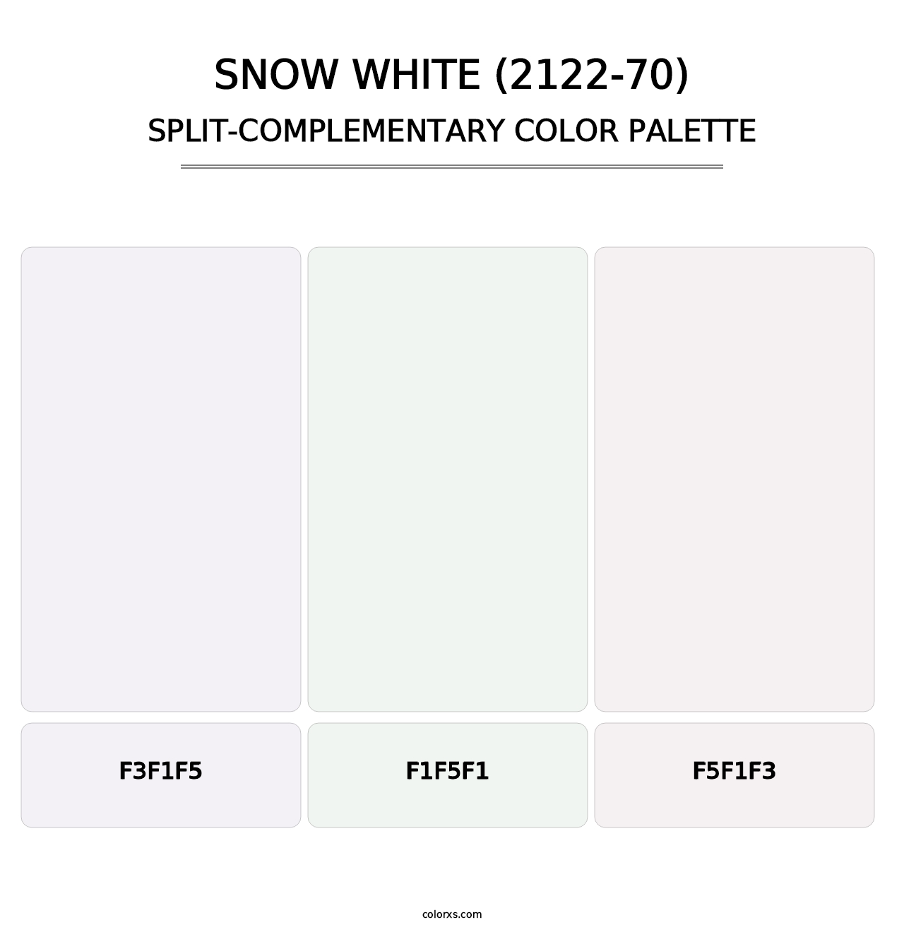 Snow White (2122-70) - Split-Complementary Color Palette