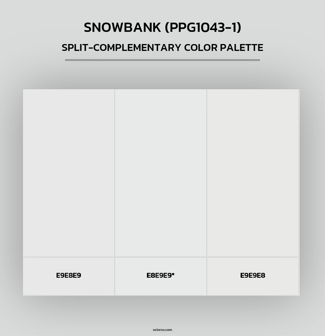 Snowbank (PPG1043-1) - Split-Complementary Color Palette
