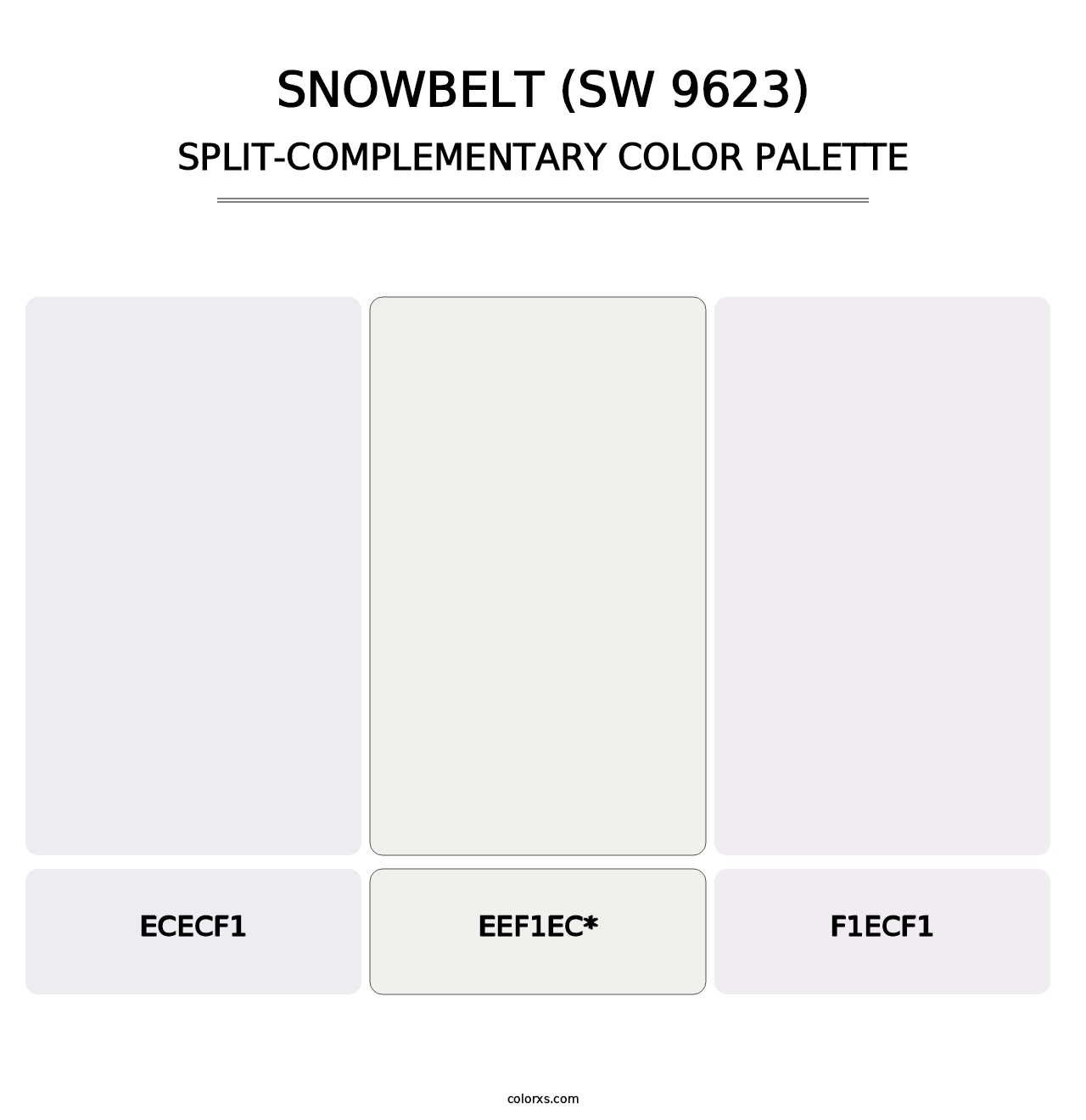 Snowbelt (SW 9623) - Split-Complementary Color Palette