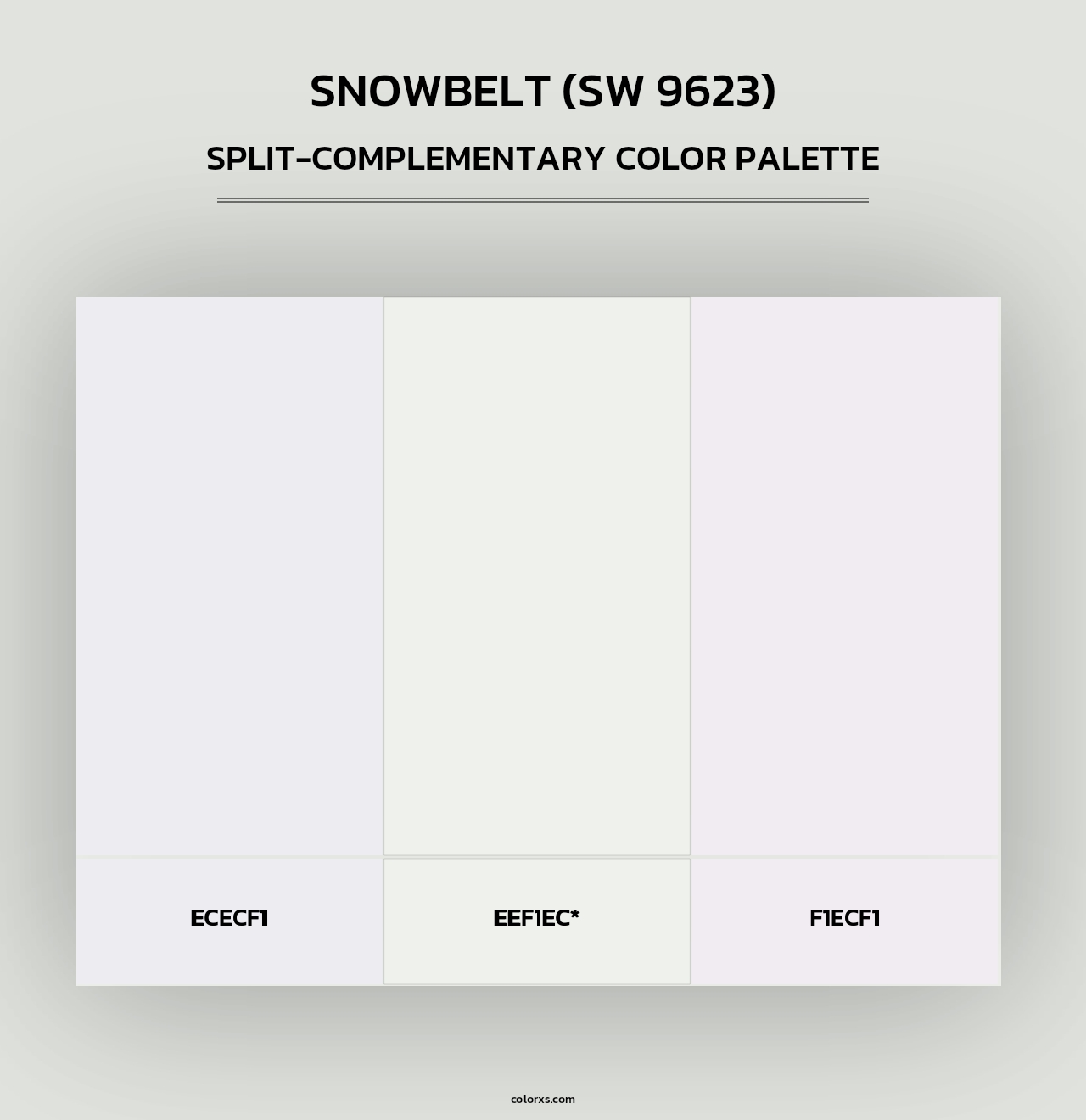 Snowbelt (SW 9623) - Split-Complementary Color Palette