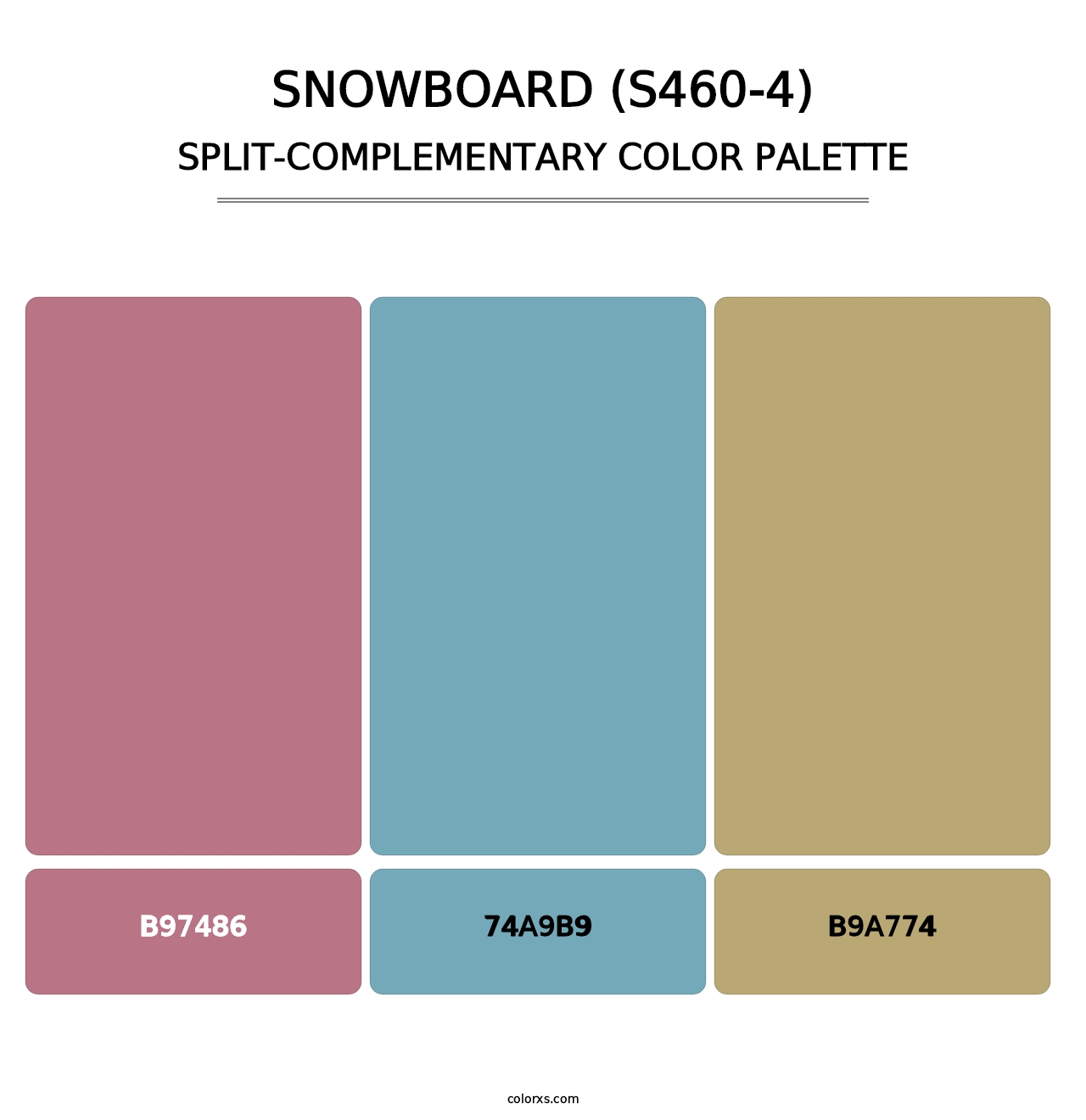 Snowboard (S460-4) - Split-Complementary Color Palette