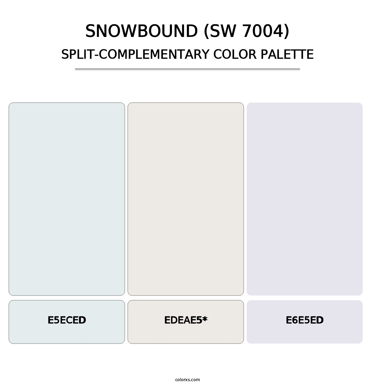 Snowbound (SW 7004) - Split-Complementary Color Palette