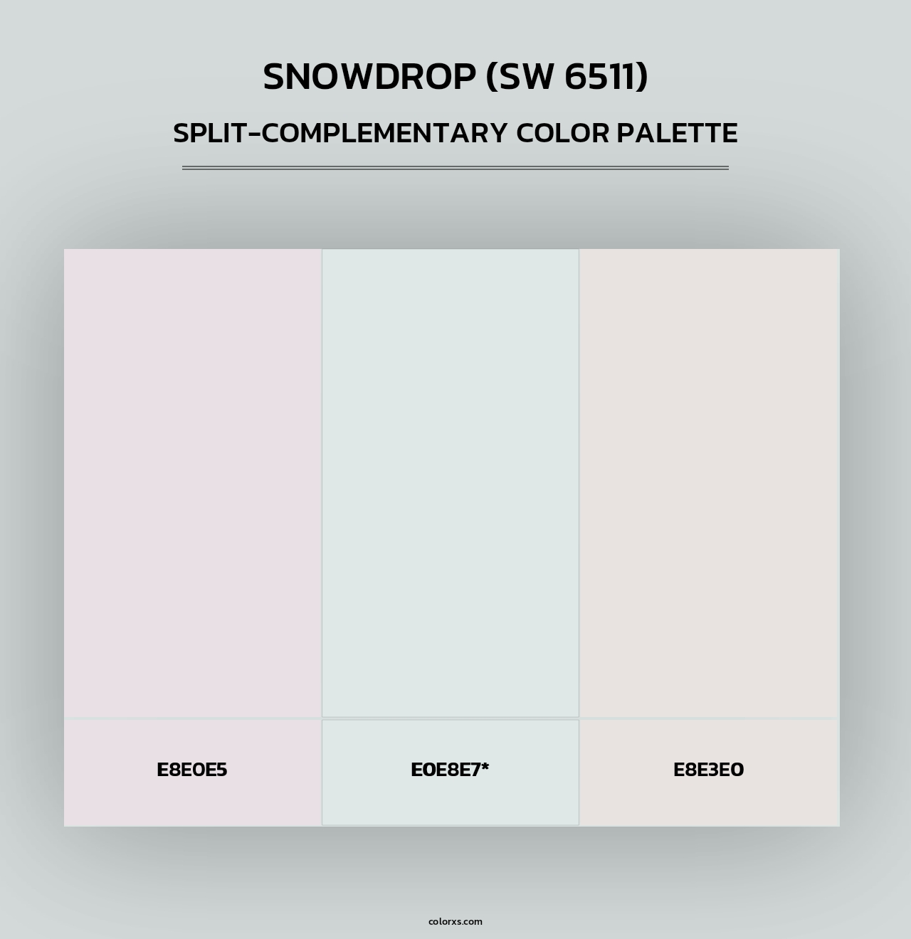 Snowdrop (SW 6511) - Split-Complementary Color Palette