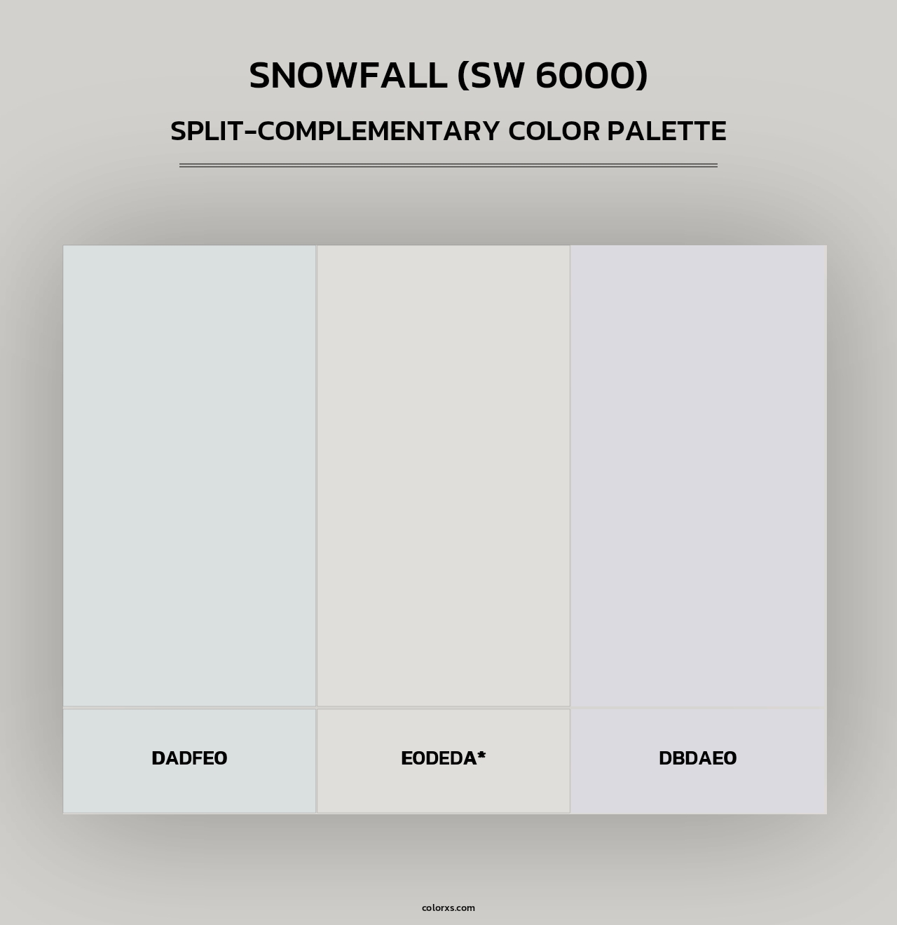 Snowfall (SW 6000) - Split-Complementary Color Palette
