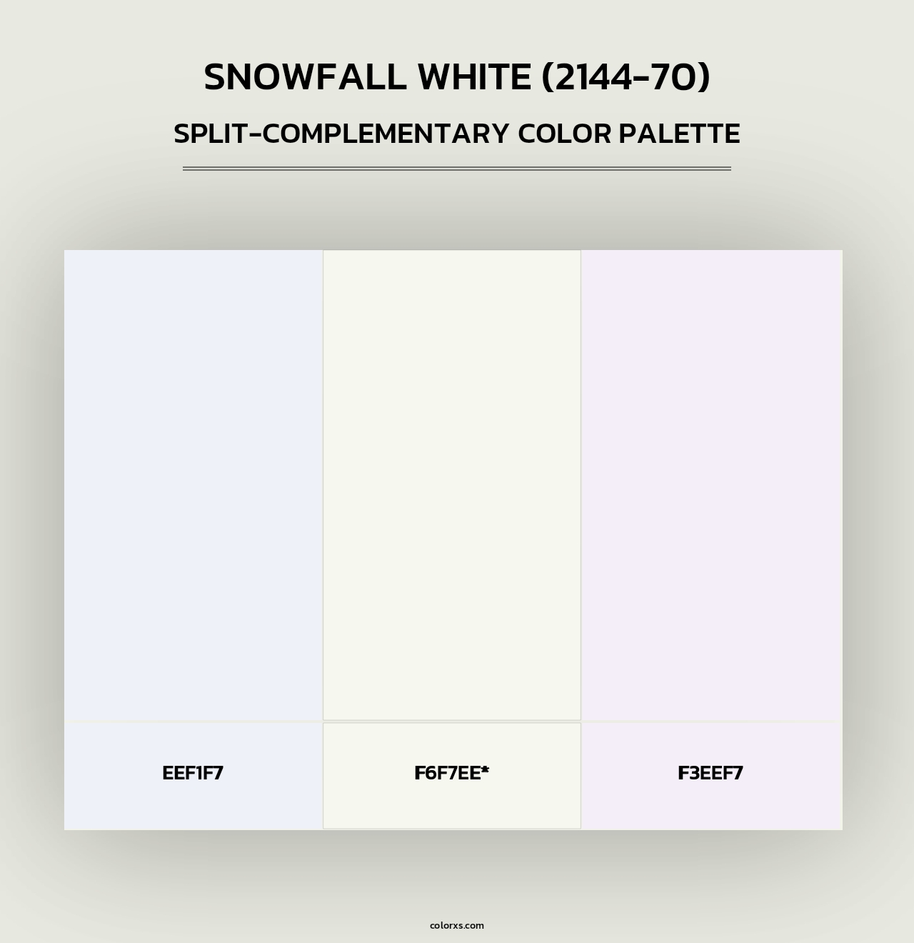 Snowfall White (2144-70) - Split-Complementary Color Palette