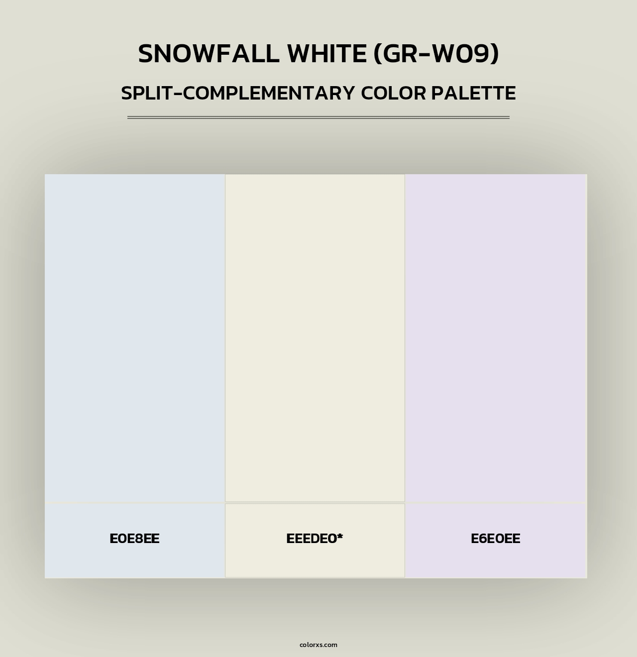 Snowfall White (GR-W09) - Split-Complementary Color Palette