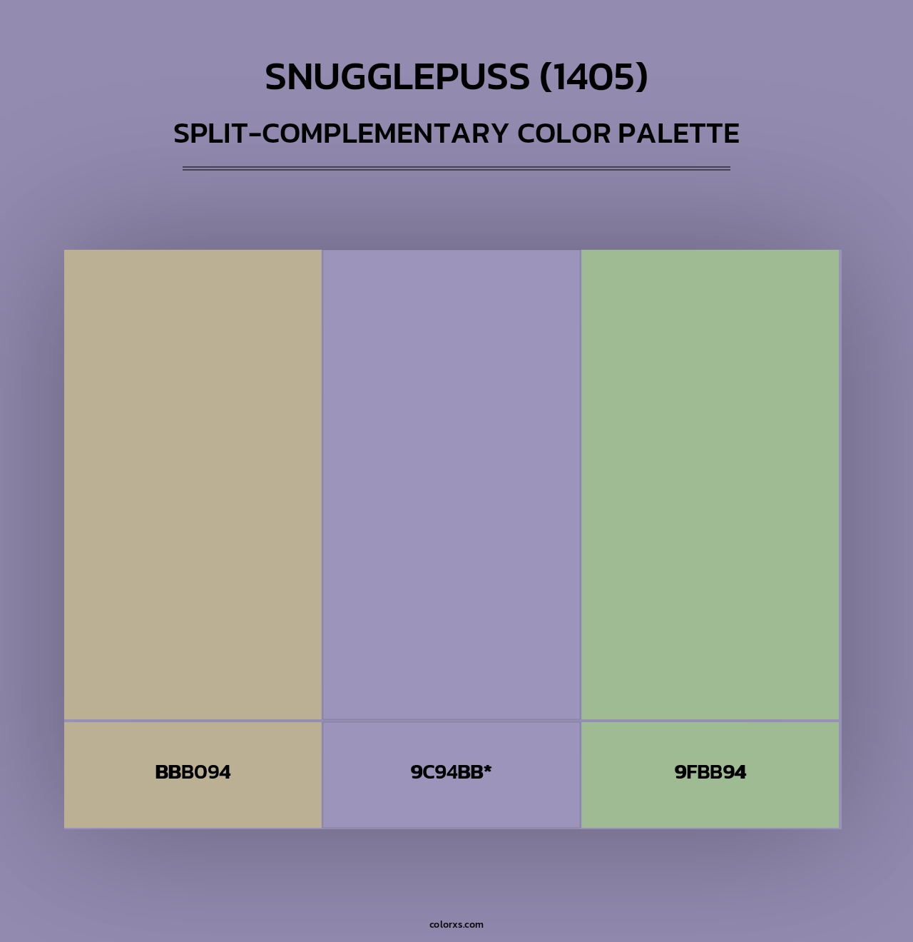 Snugglepuss (1405) - Split-Complementary Color Palette