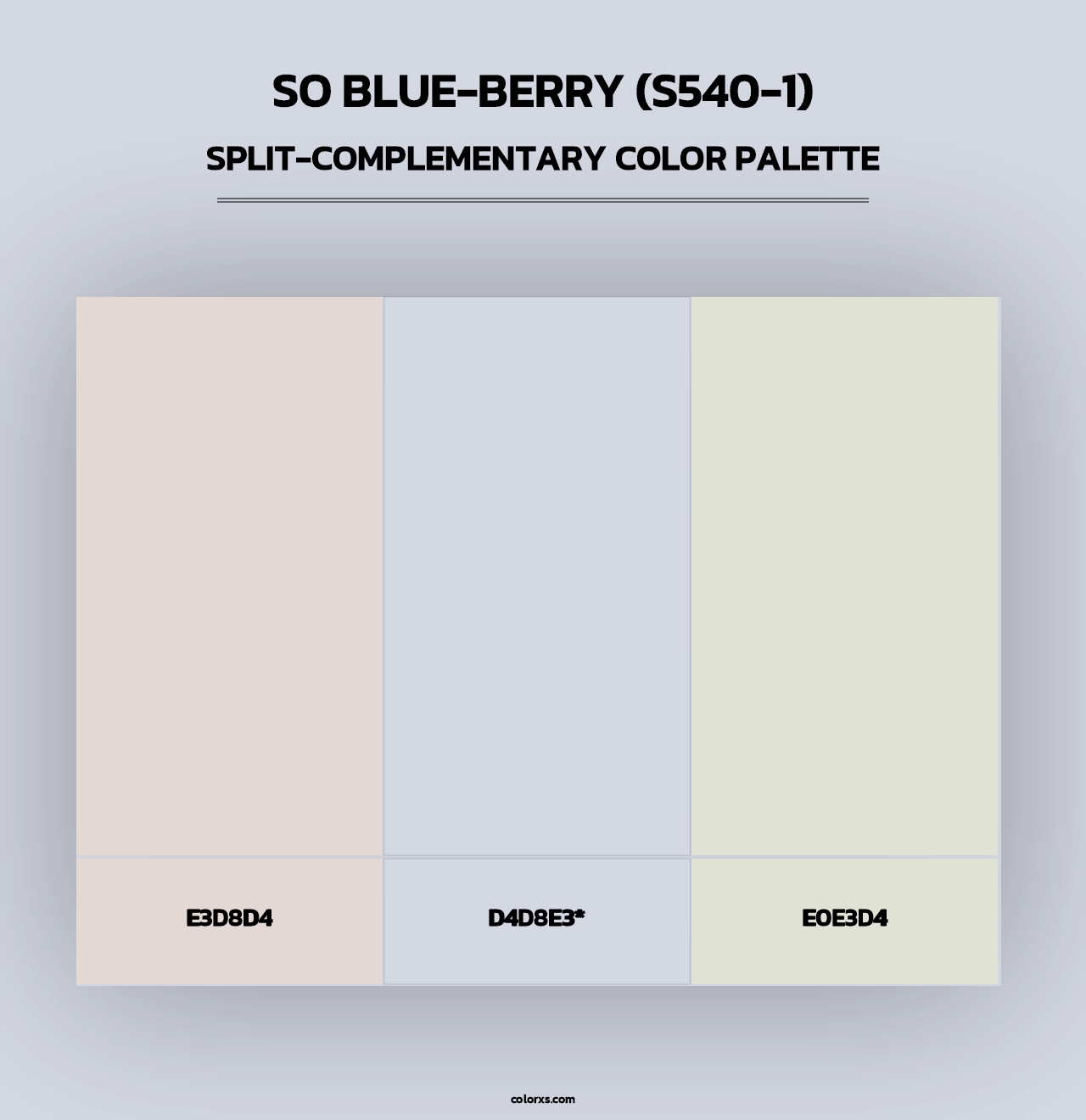 So Blue-Berry (S540-1) - Split-Complementary Color Palette