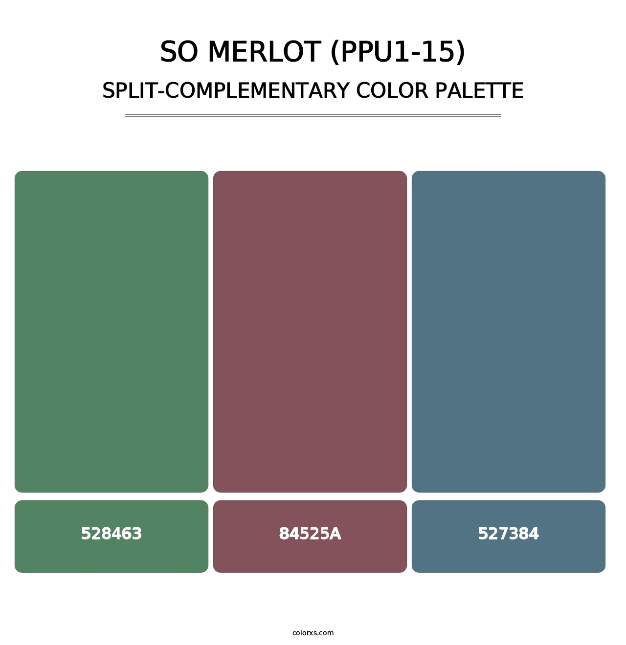 So Merlot (PPU1-15) - Split-Complementary Color Palette