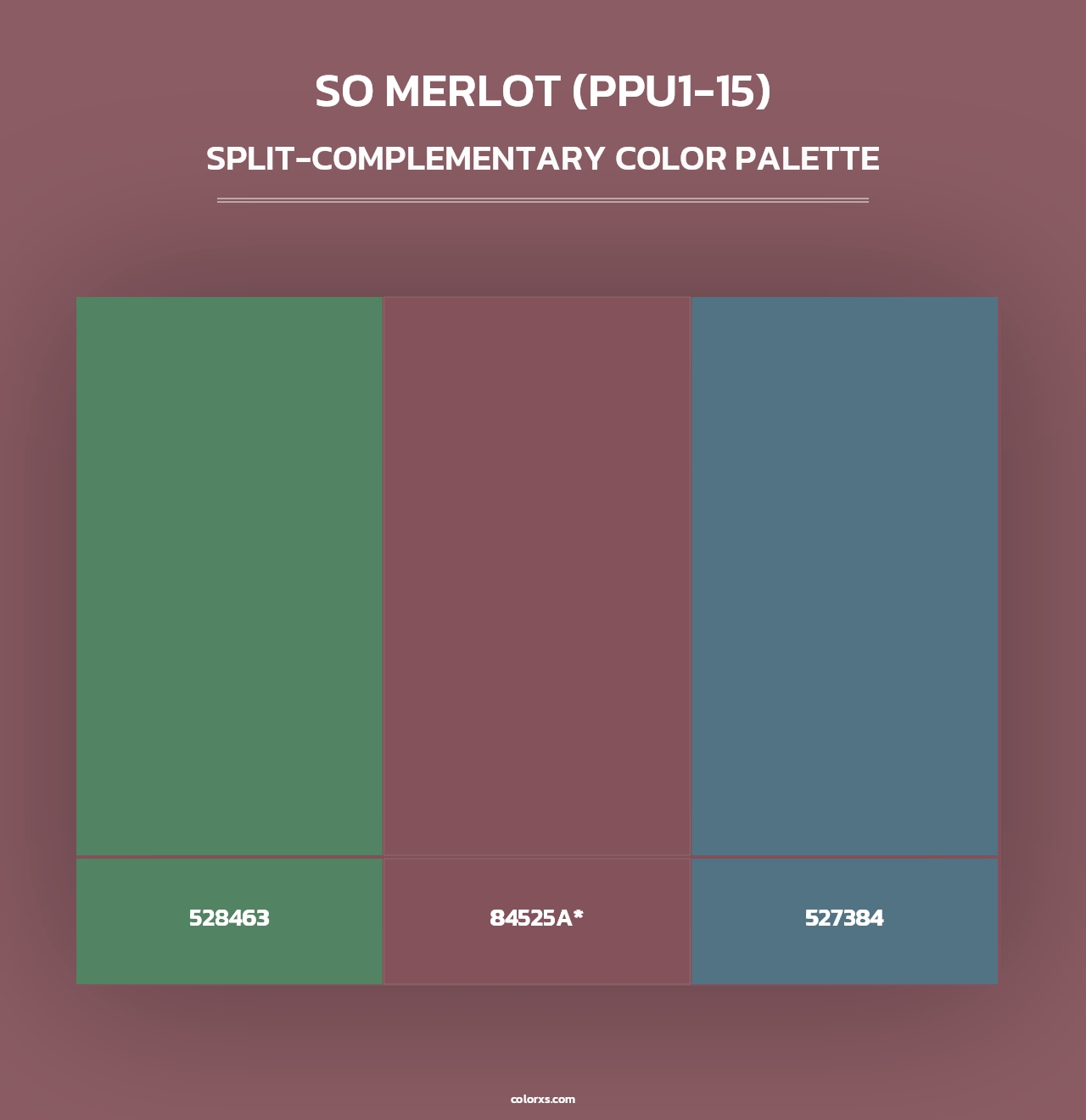 So Merlot (PPU1-15) - Split-Complementary Color Palette