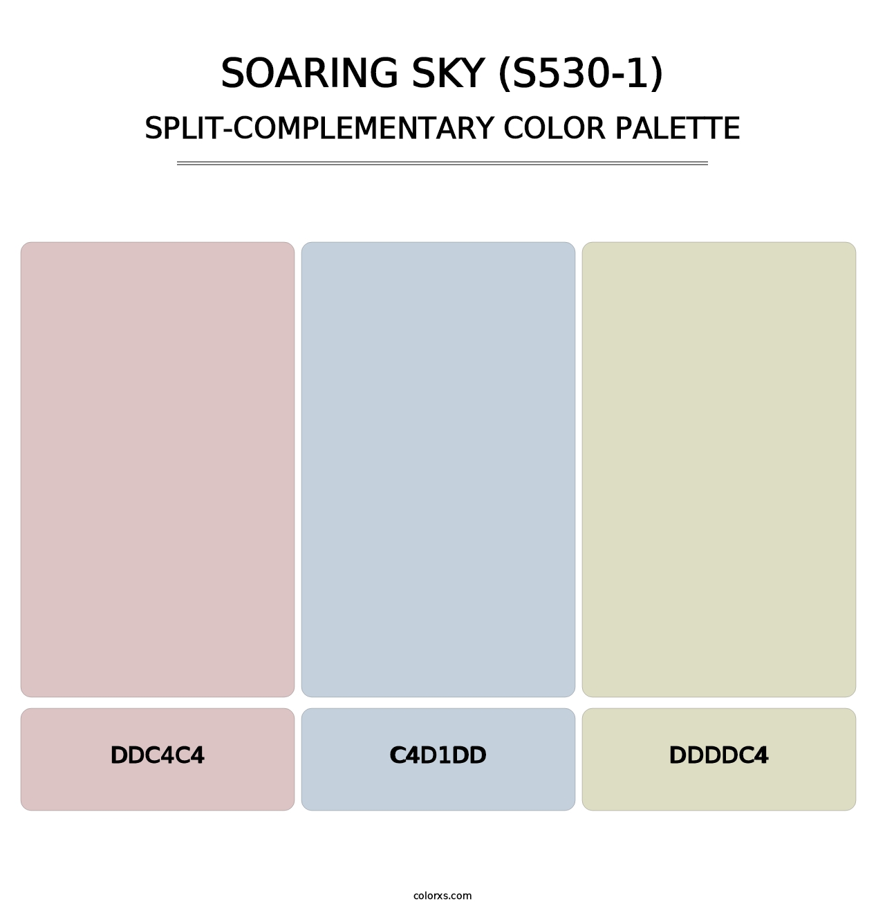Soaring Sky (S530-1) - Split-Complementary Color Palette
