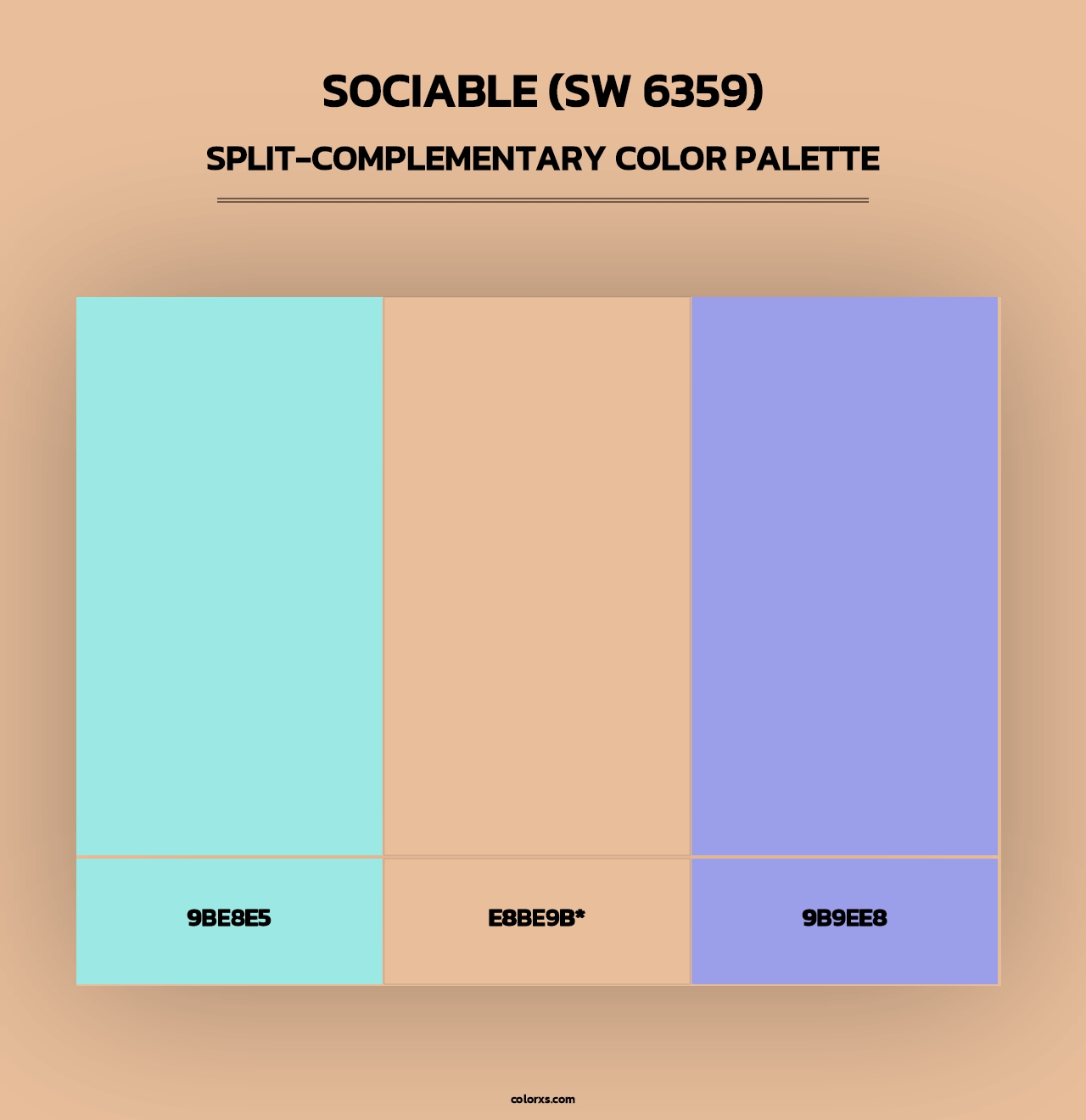 Sociable (SW 6359) - Split-Complementary Color Palette