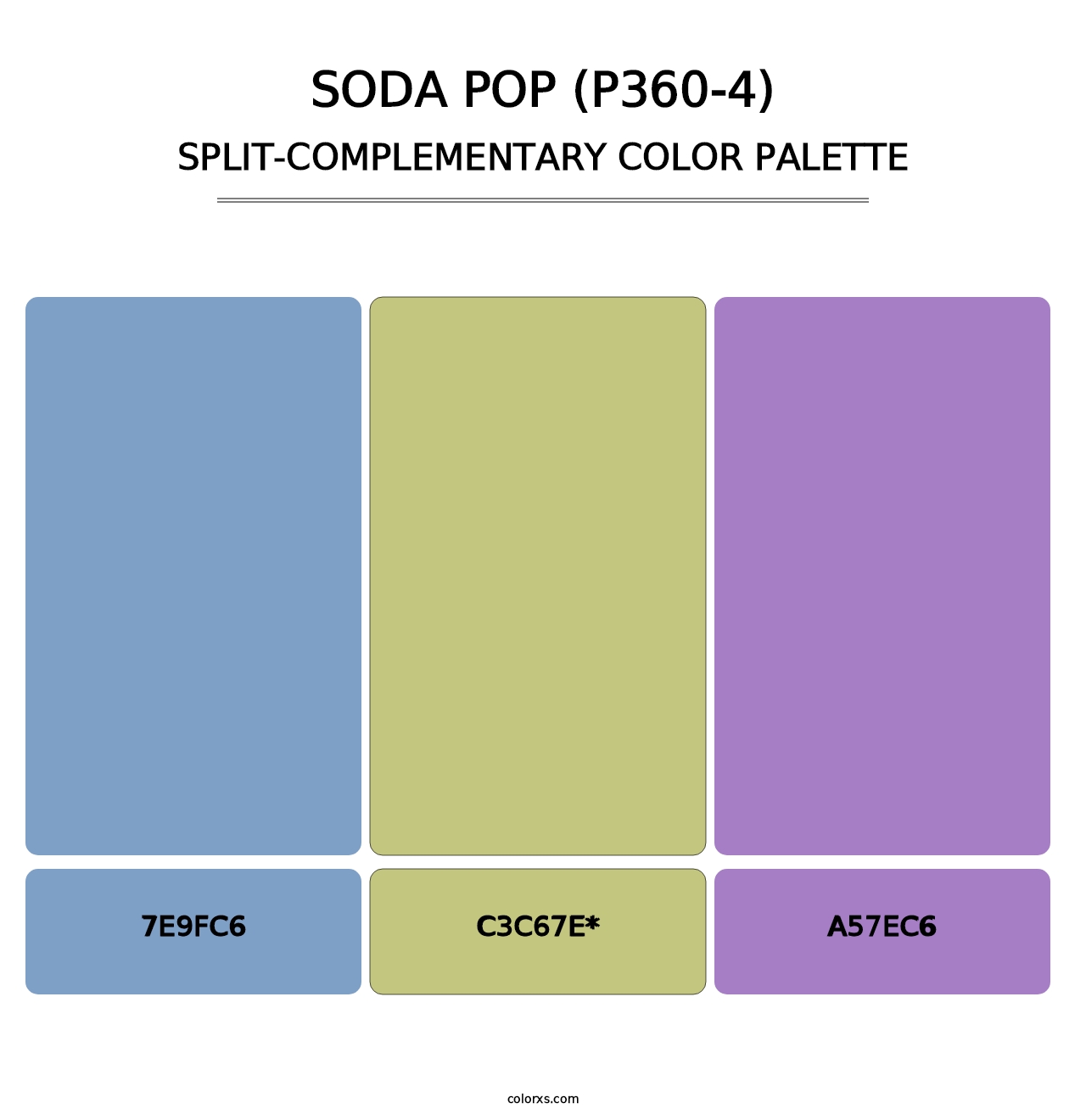 Soda Pop (P360-4) - Split-Complementary Color Palette