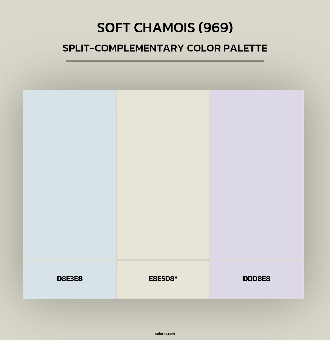 Soft Chamois (969) - Split-Complementary Color Palette