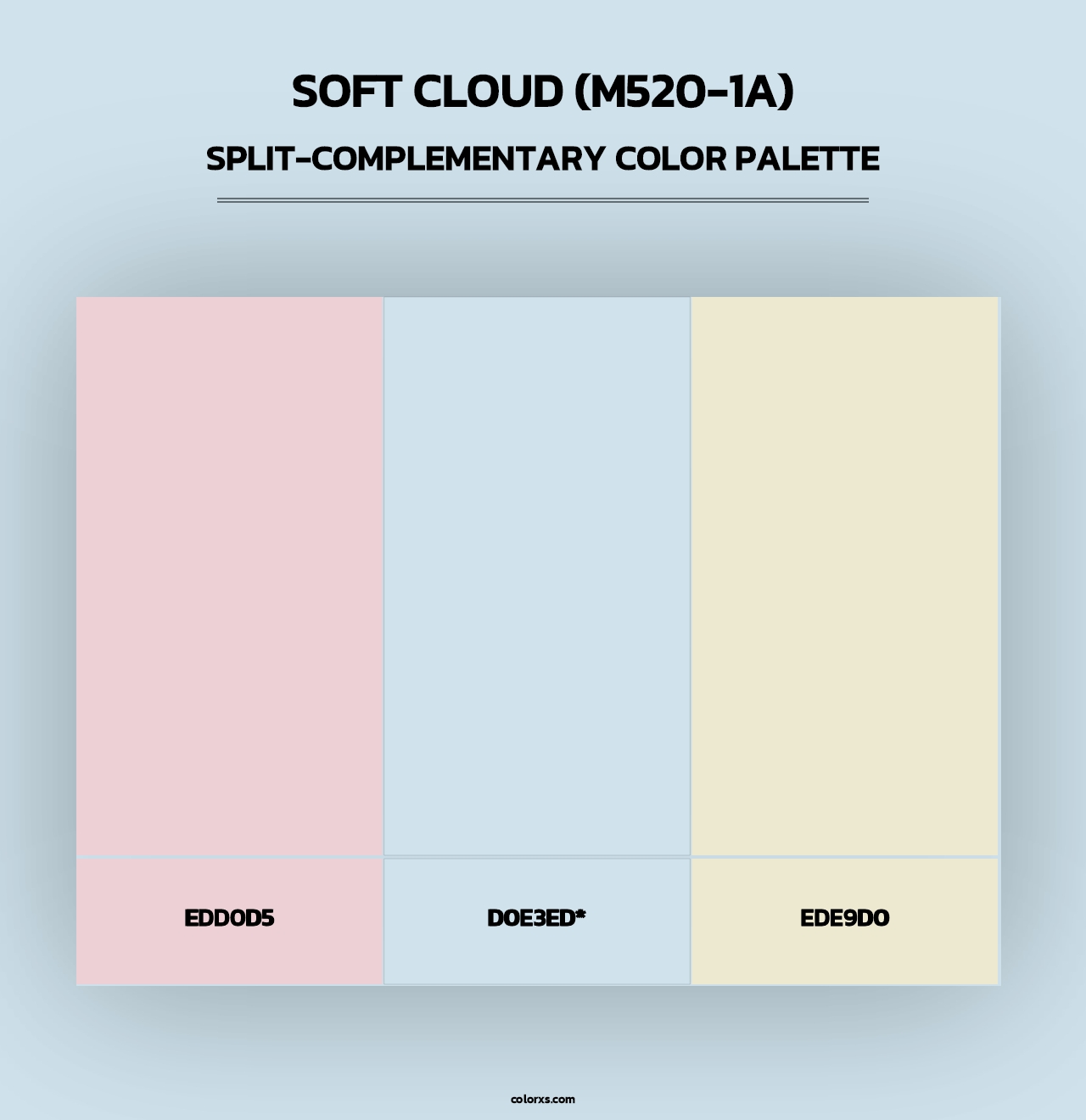 Soft Cloud (M520-1A) - Split-Complementary Color Palette