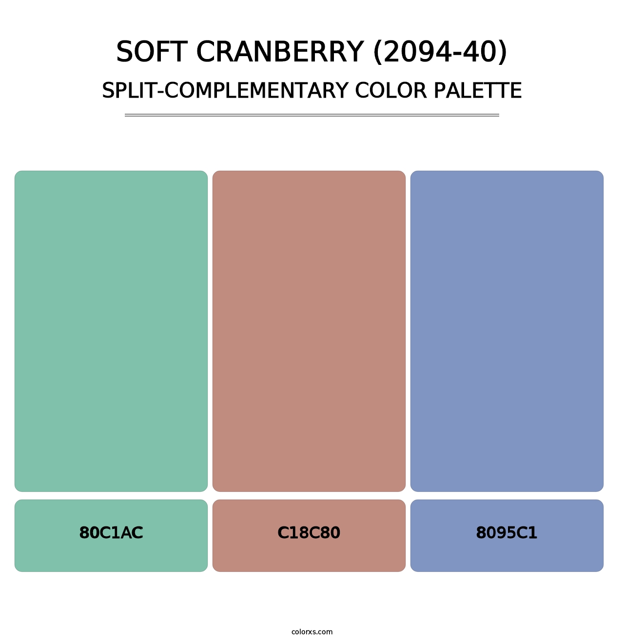 Soft Cranberry (2094-40) - Split-Complementary Color Palette