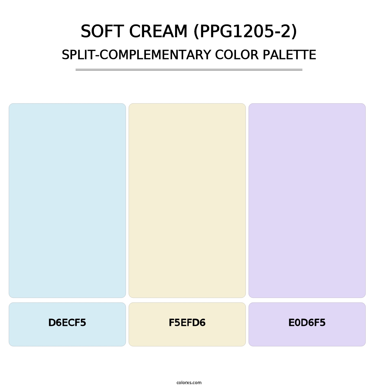 Soft Cream (PPG1205-2) - Split-Complementary Color Palette