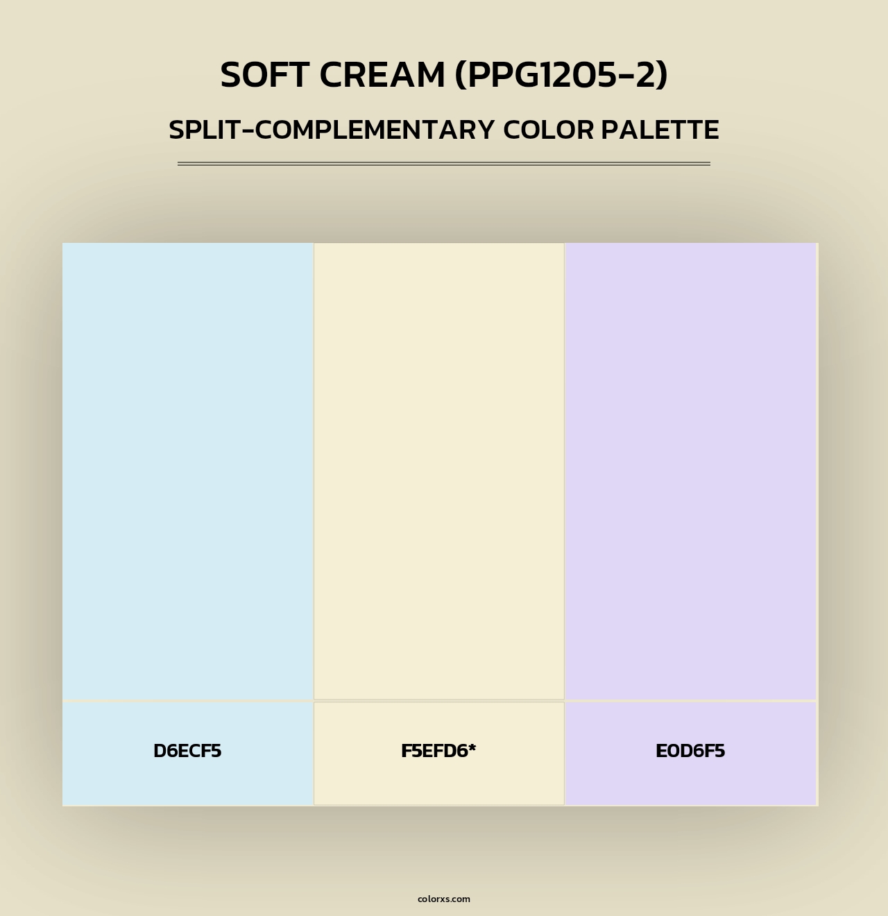 Soft Cream (PPG1205-2) - Split-Complementary Color Palette