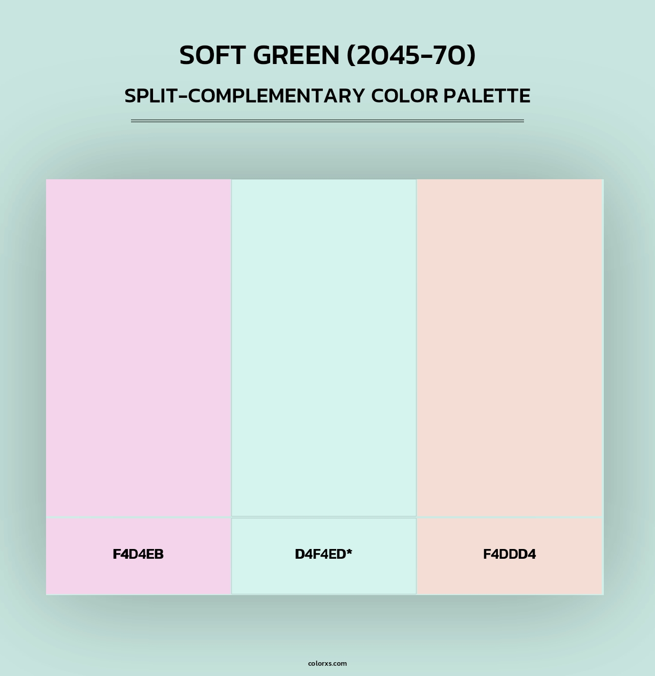 Soft Green (2045-70) - Split-Complementary Color Palette